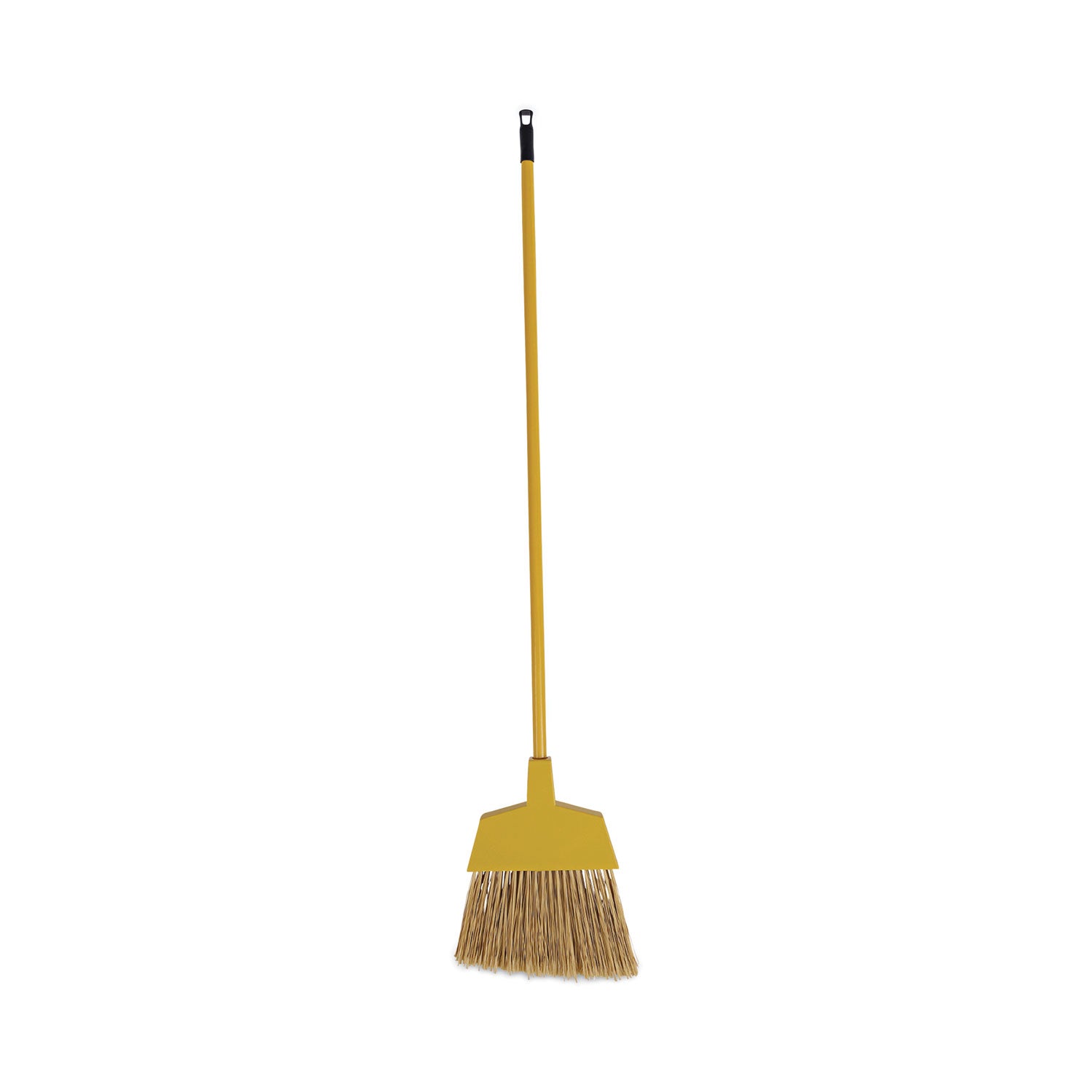 Poly Bristle Angler Broom, 53" Handle, Yellow, 12/Carton - 1