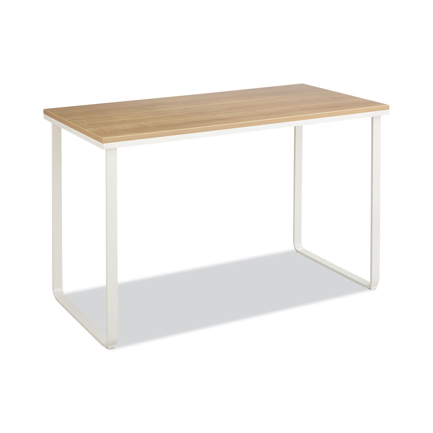 Steel Desk, 47.25" x 24" x 28.75", Beech/White -