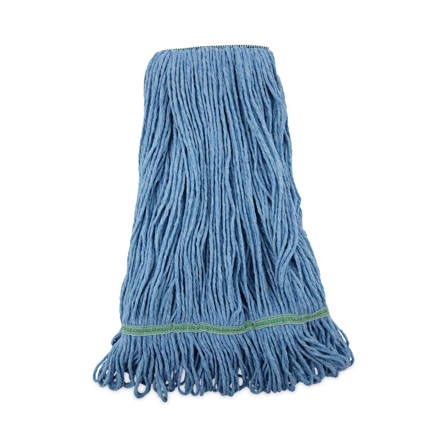Super Loop Wet Mop Head, Cotton/Synthetic Fiber, 1" Headband, Medium Size, Blue, 12/Carton -