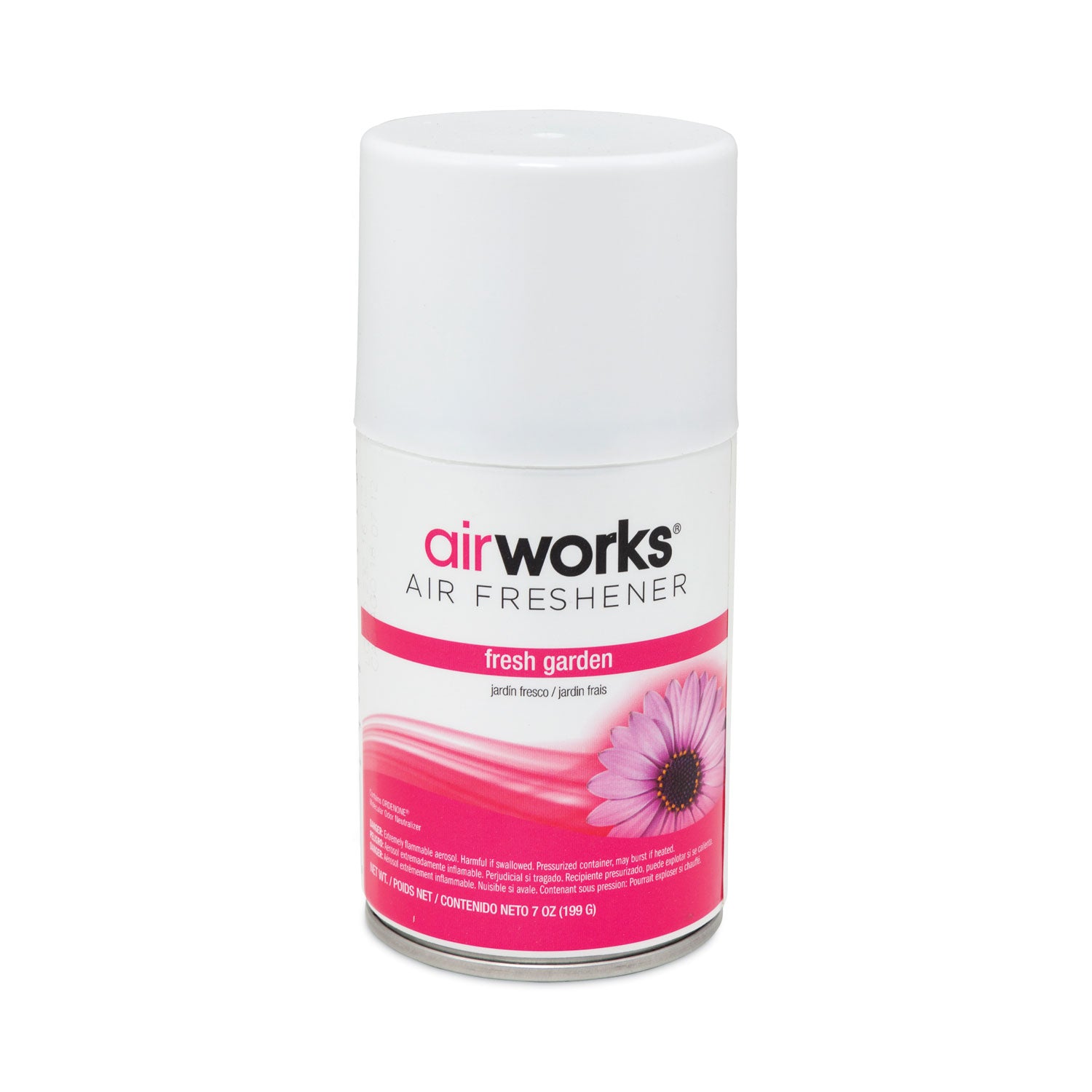 AirWorks Metered Aerosol Air Fresheners - Aerosol - 600 ft - 7 oz - Fresh Garden - 12 / Carton - 1