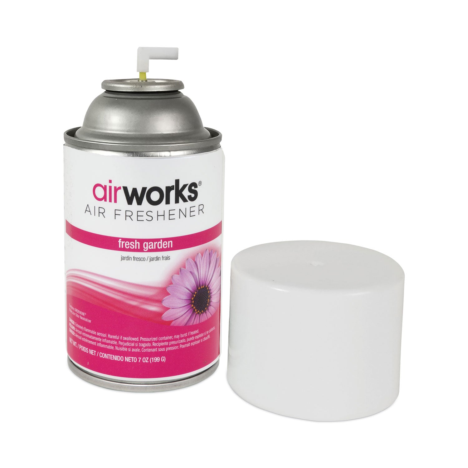 AirWorks Metered Aerosol Air Fresheners - Aerosol - 600 ft - 7 oz - Fresh Garden - 12 / Carton - 2