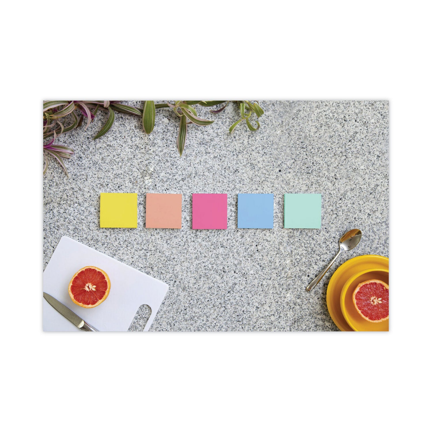 Note Pads in Summer Joy Collection Colors, 3" x 3", Summer Joy Collection Colors, 90 Sheets/Pad, 12 Pads/Pack - 3