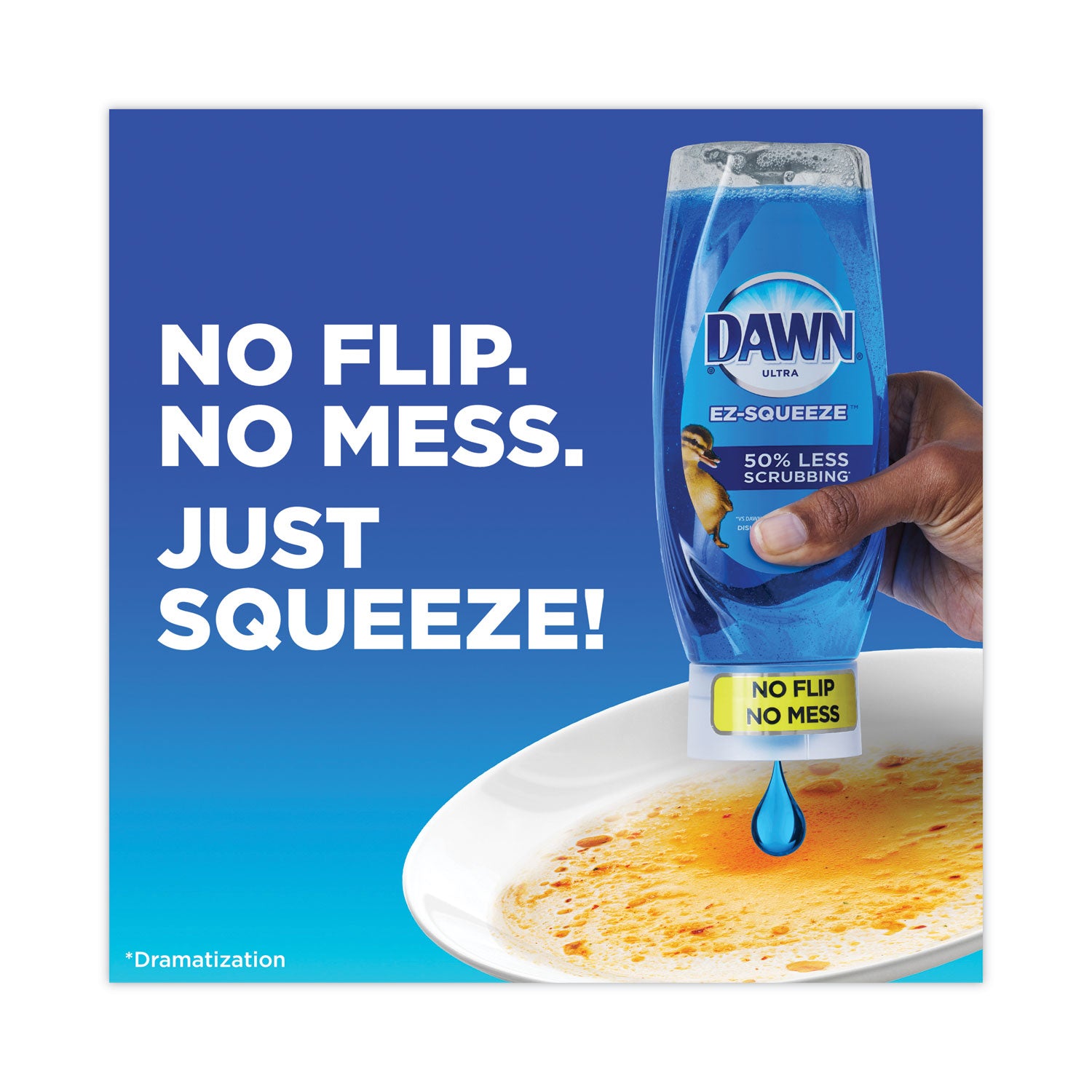 ultra-liquid-dish-detergent-dawn-original-three-22-oz-e-z-squeeze-bottles-and-2-sponges-pack-6-packs-carton_pgc02367 - 2