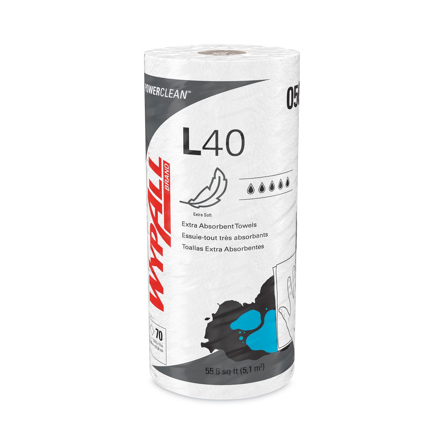 L40 Towels, Small Roll, 10.4 x 11, White, 70/Roll, 24 Rolls/Carton - 1