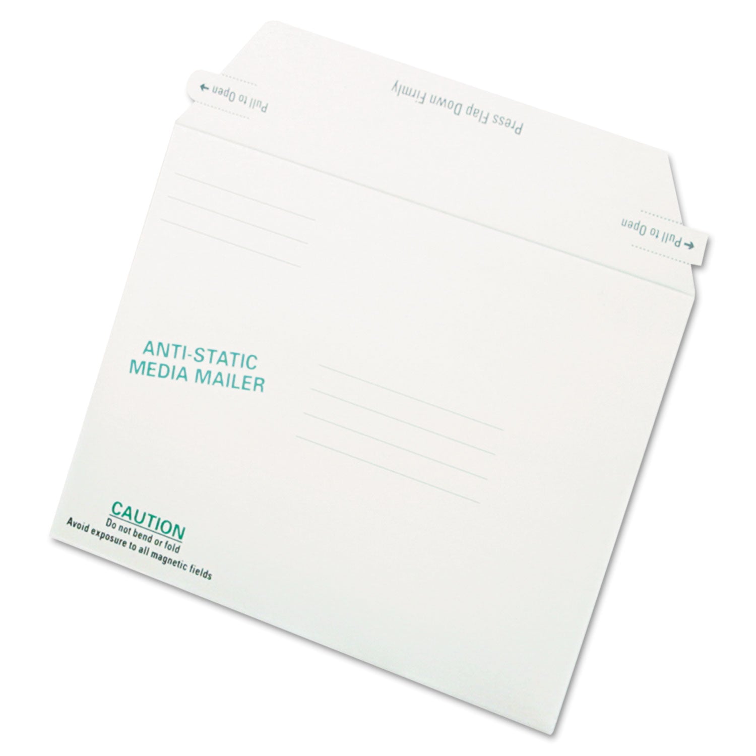 Antistatic Fiberboard Disk CD/DVD Mailer, Cheese Blade Flap, Redi-Strip Adhesive Closure, 6 x 8.63, White, 25/Box -