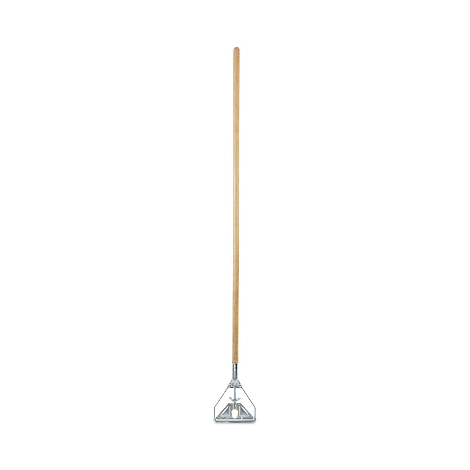 Screw Clamp Metal Head Wooden Mop Handle, #20+, 1.13" dia x 62", Natural -