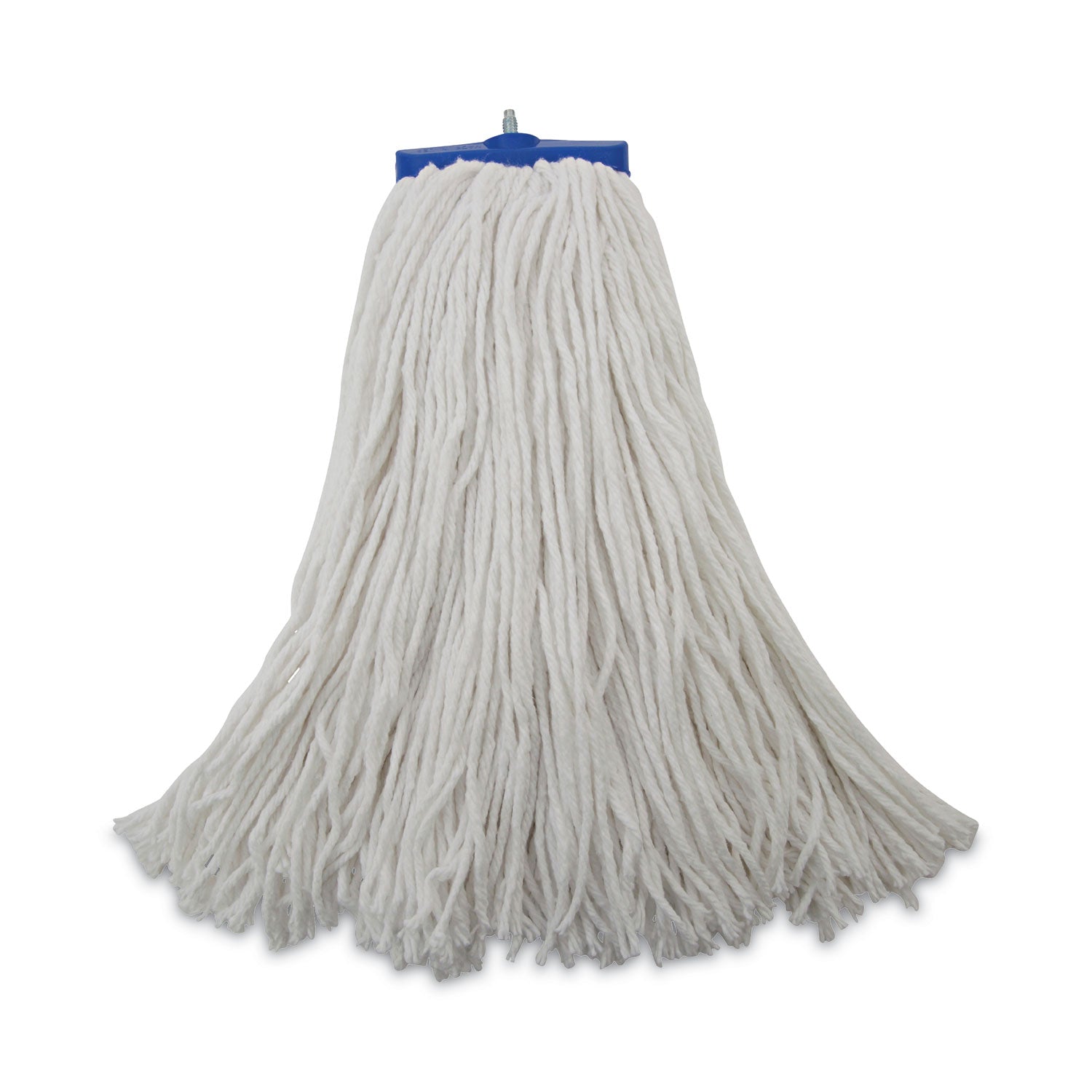 Mop Head, Economical Lie-Flat Head, Rayon Fiber, 20oz, White, 12/Carton -