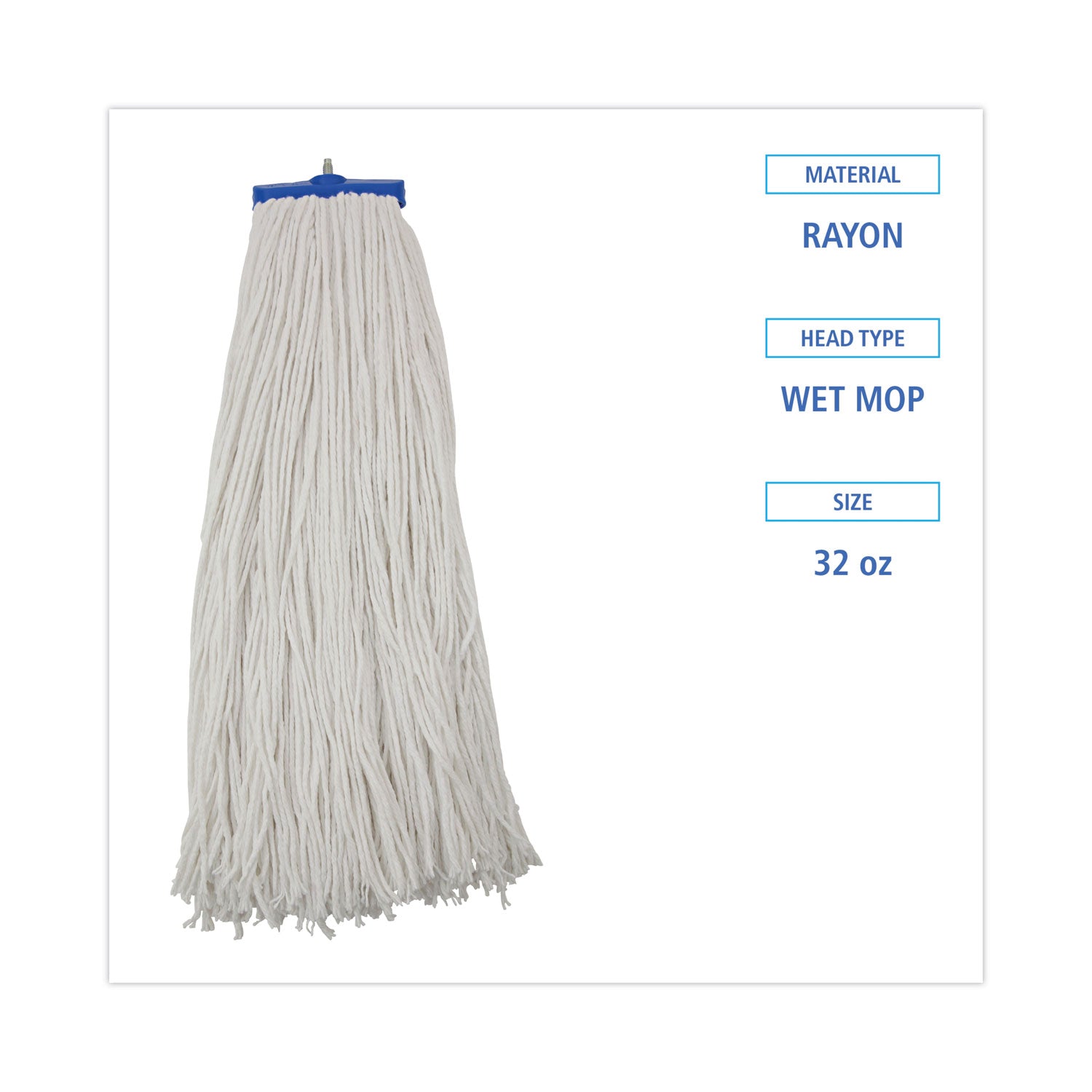 mop-head-economical-lie-flat-head-rayon-fiber-32-oz-white-12-carton_bwk732r - 2