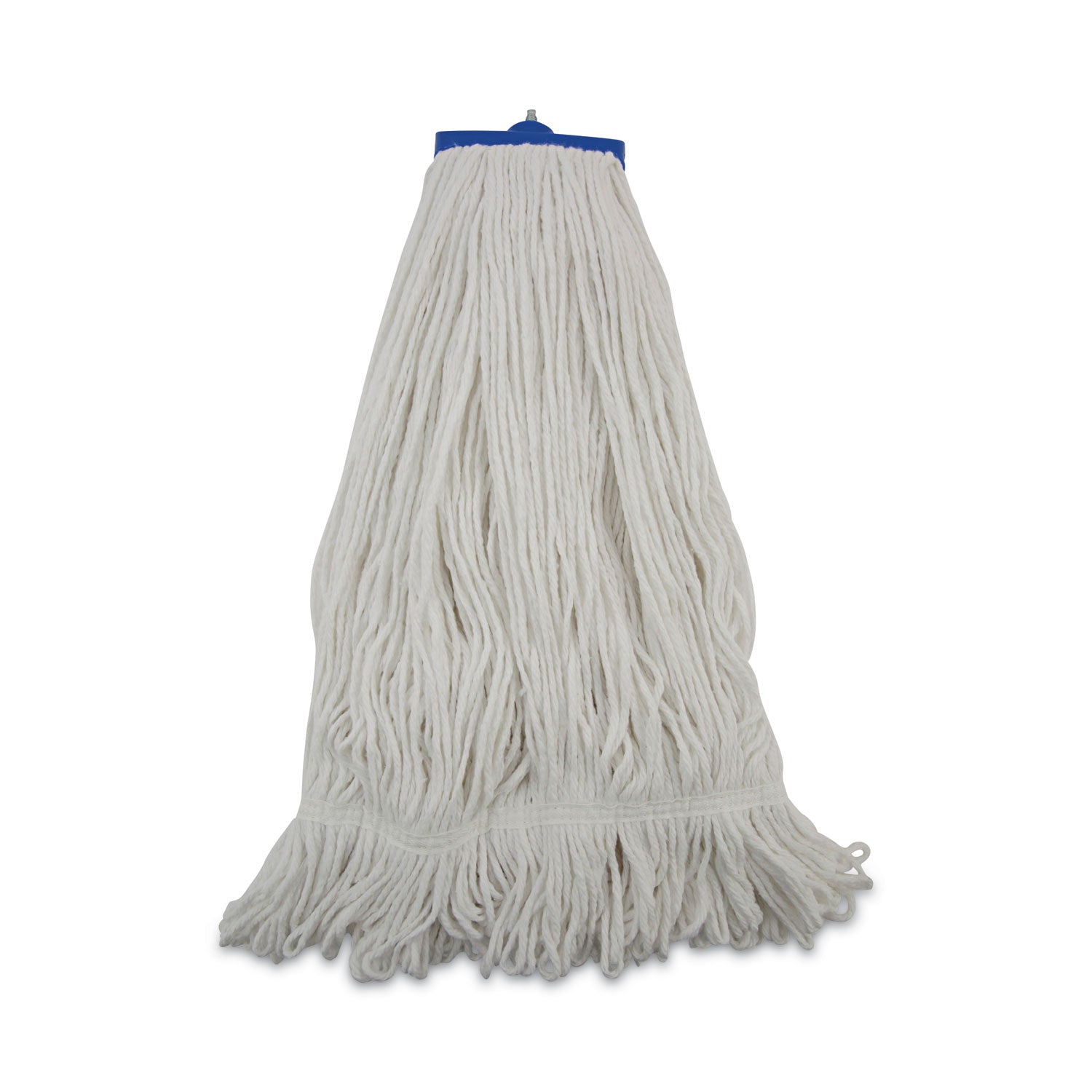 Mop Head, Lie-Flat Head, Rayon Fiber, 24oz, White, 12/Carton -