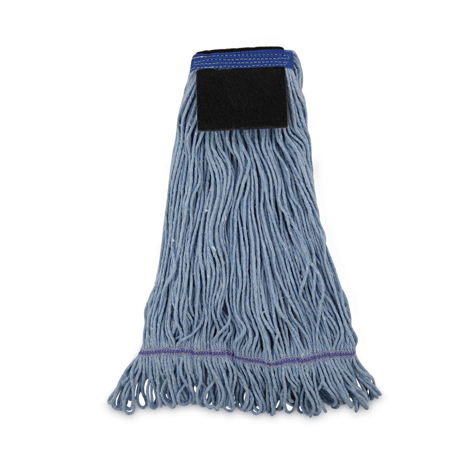 Mop Head, Loop-End, Cotton With Scrub Pad, Large, 12/Carton -
