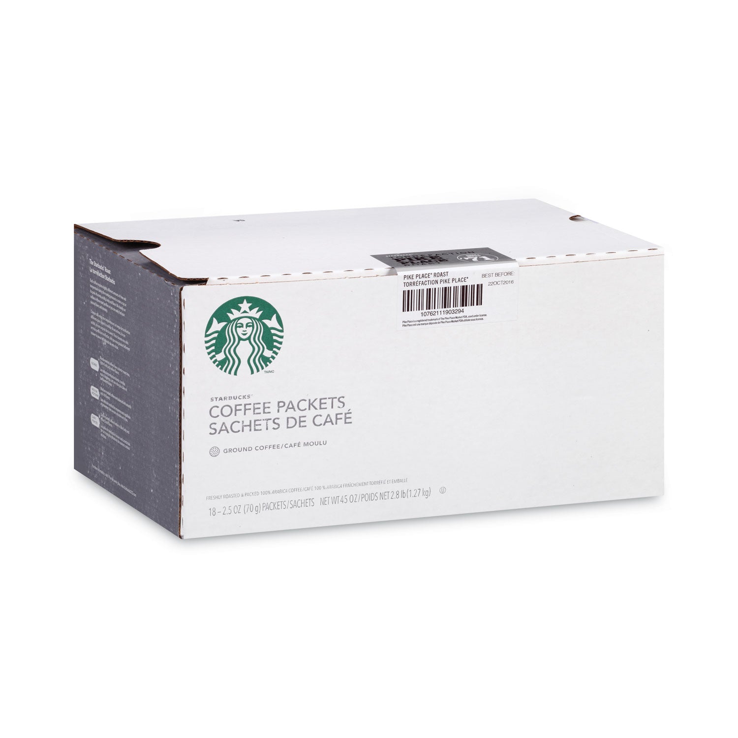 Coffee, Pike Place, 2.5oz, 18/Box -