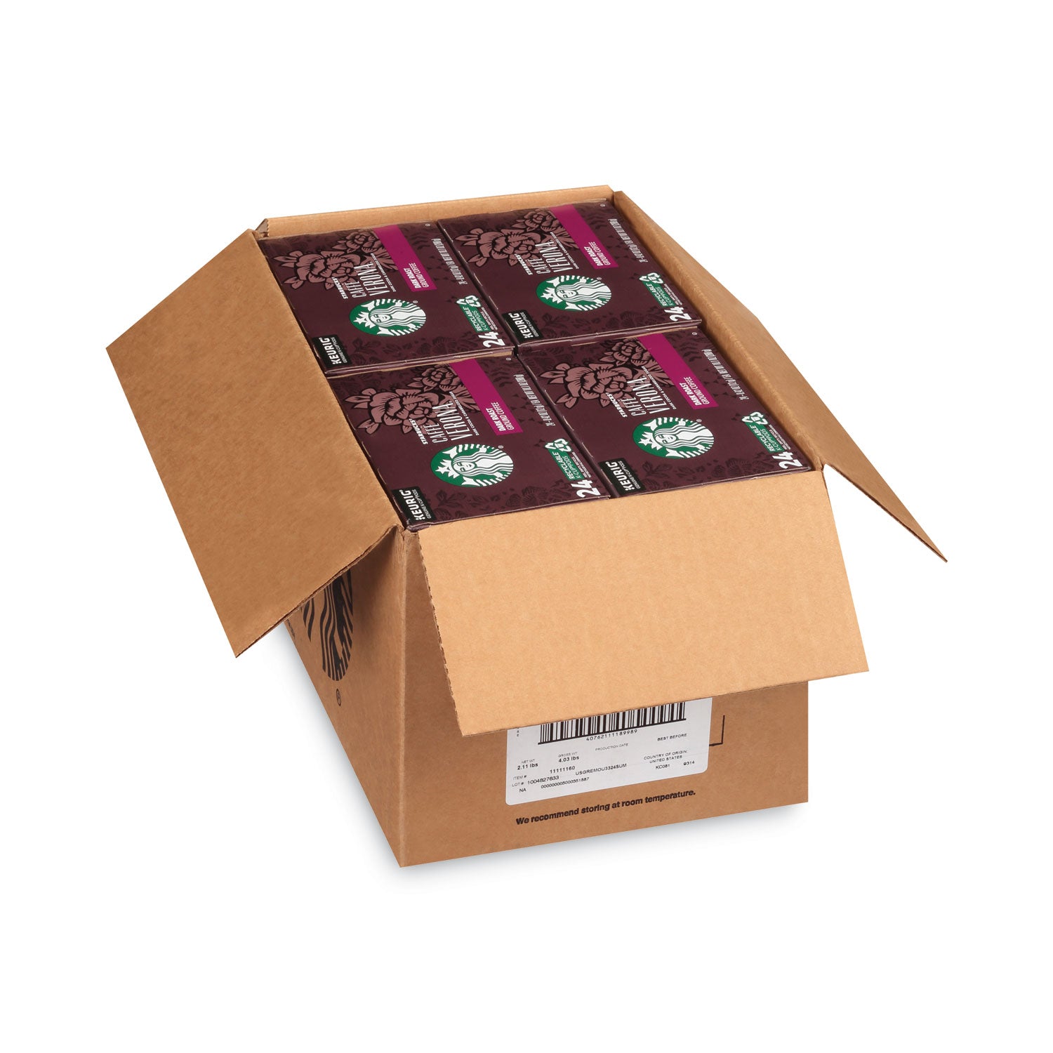 caffe-verona-coffee-k-cups-pack-24-box-4-boxes-carton_sbk011111160ct - 1