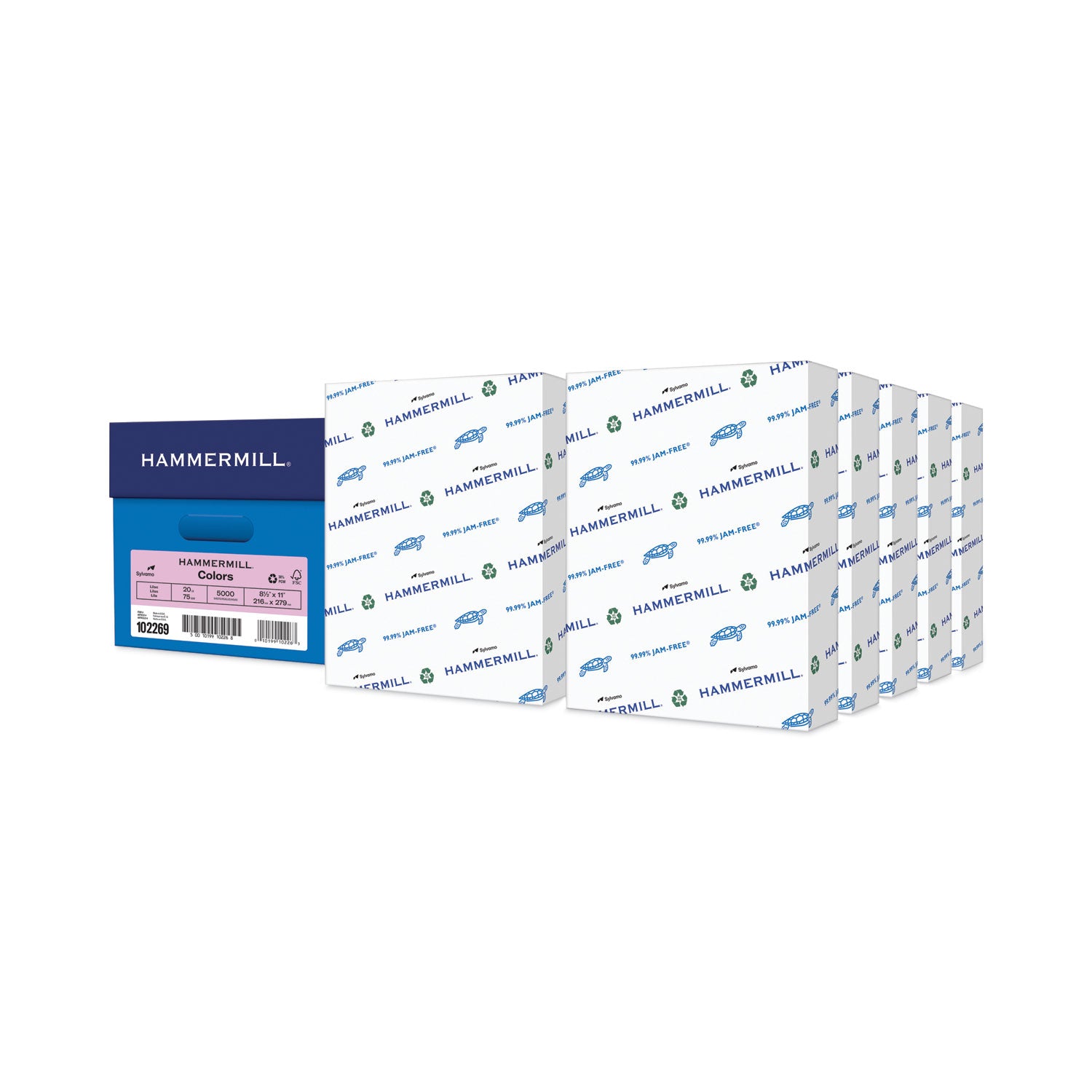 Colors Print Paper, 20 lb Bond Weight, 8.5 x 11, Lilac, 500 Sheets/Ream, 10 Reams/Carton -