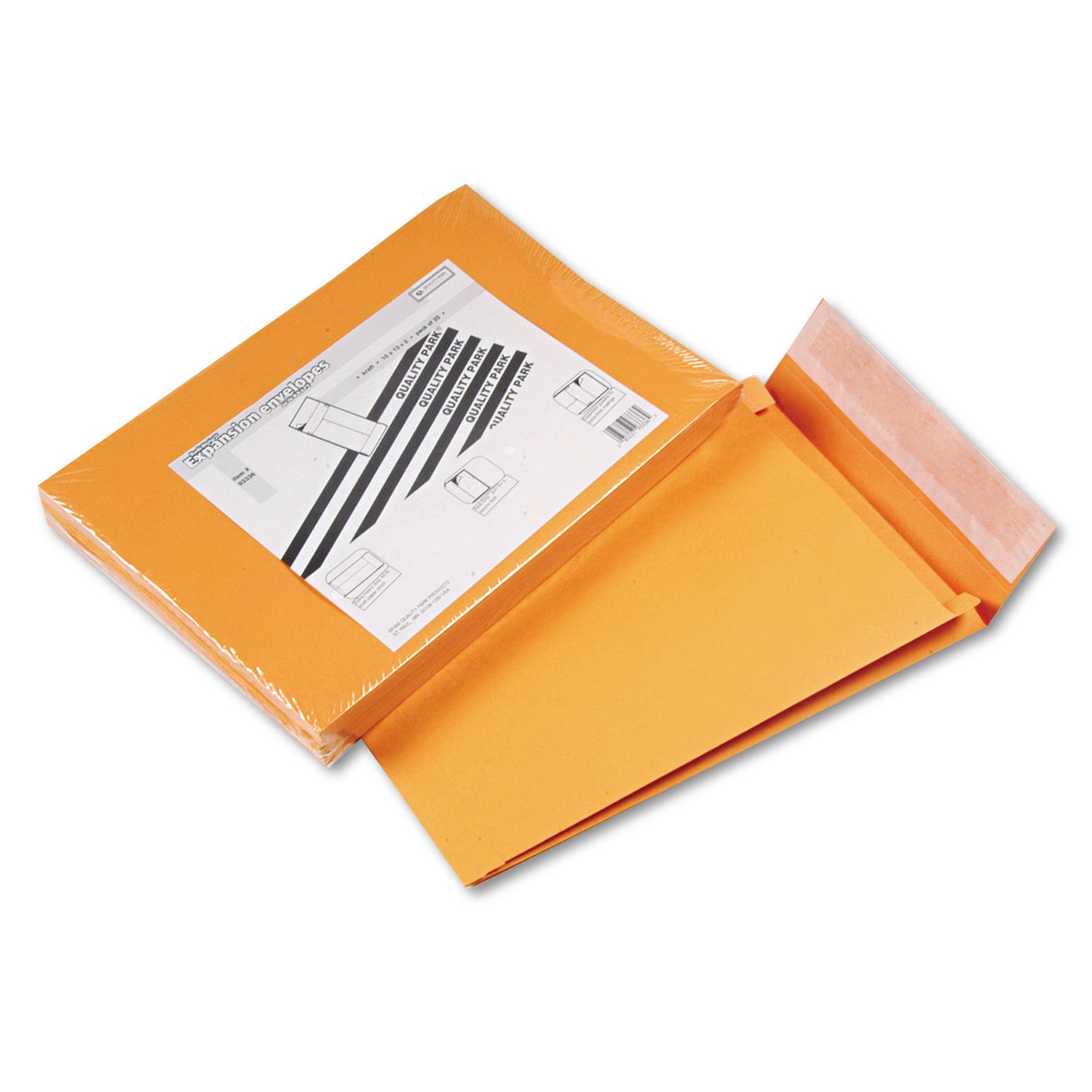 Redi-Strip Kraft Expansion Envelope, #13 1/2, Square Flap, Redi-Strip Adhesive Closure, 10 x 13, Brown Kraft, 25/Pack -
