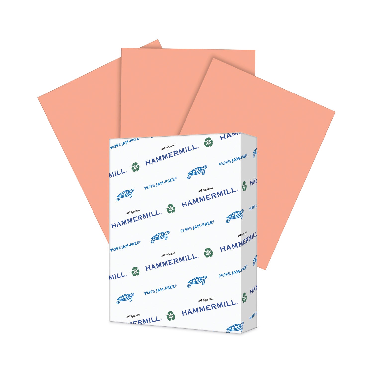 Colors Print Paper, 20 lb Bond Weight, 8.5 x 11, Salmon, 500/Ream -