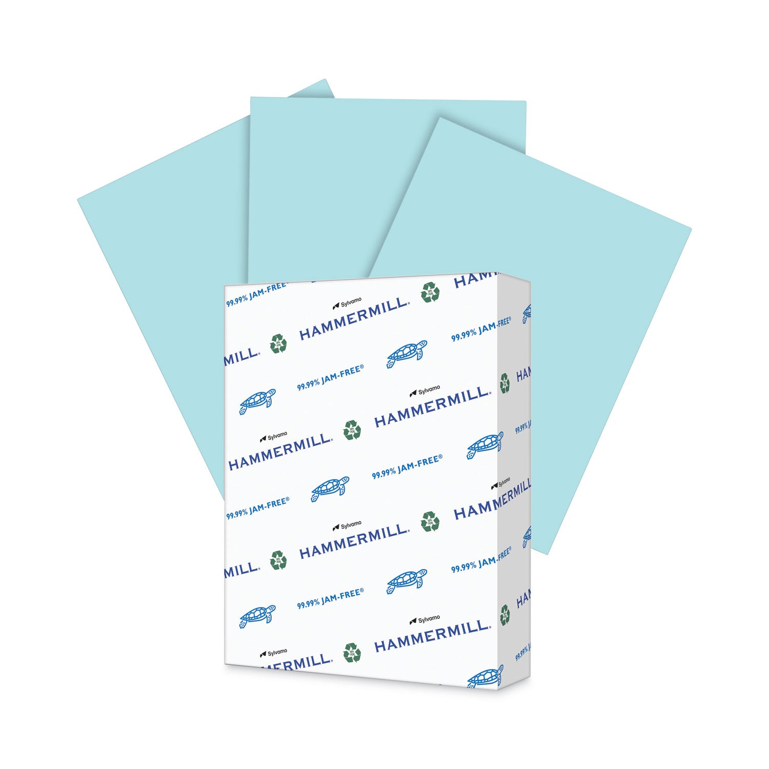 Colors Print Paper, 20 lb Bond Weight, 8.5 x 11, Blue, 500/Ream -