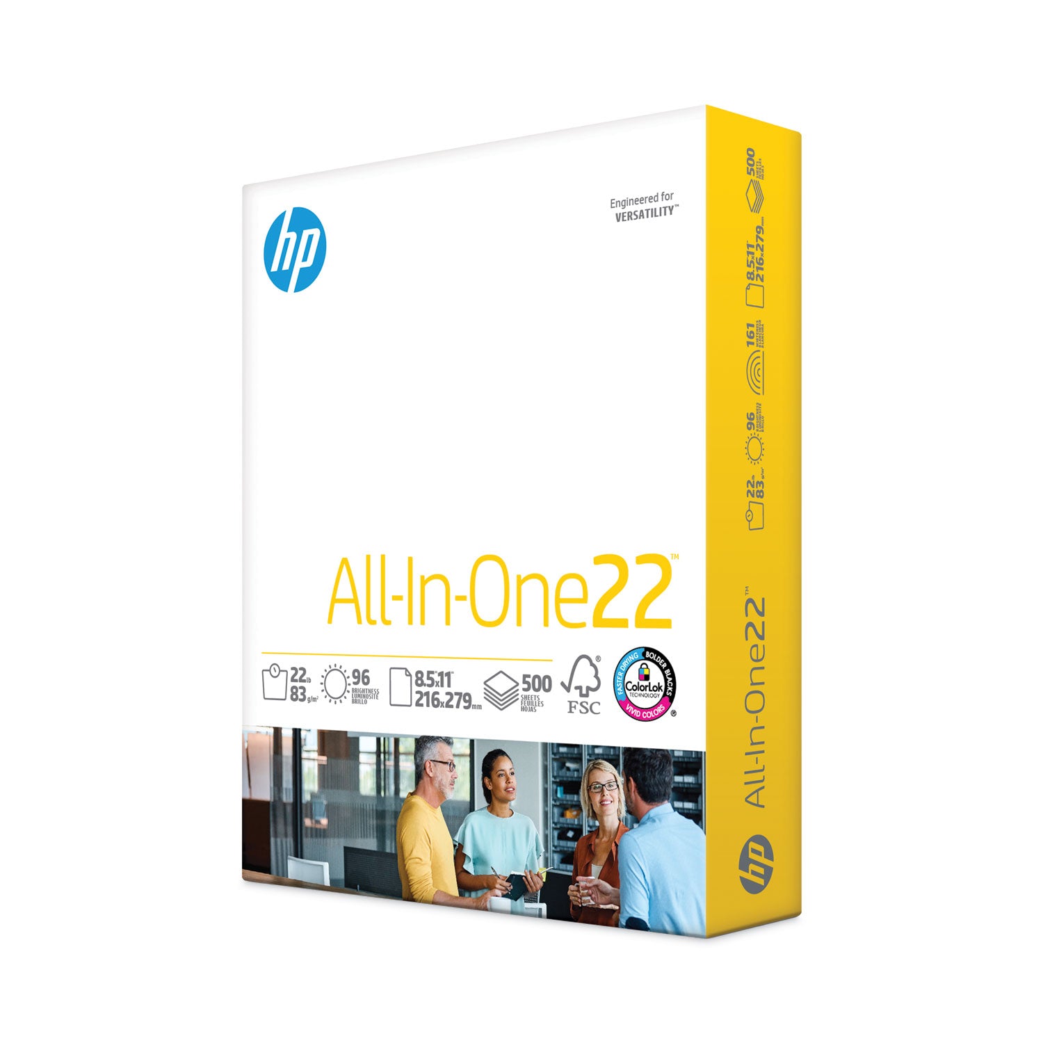 All-In-One22 Paper, 96 Bright, 22 lb Bond Weight, 8.5 x 11, White, 500/Ream -
