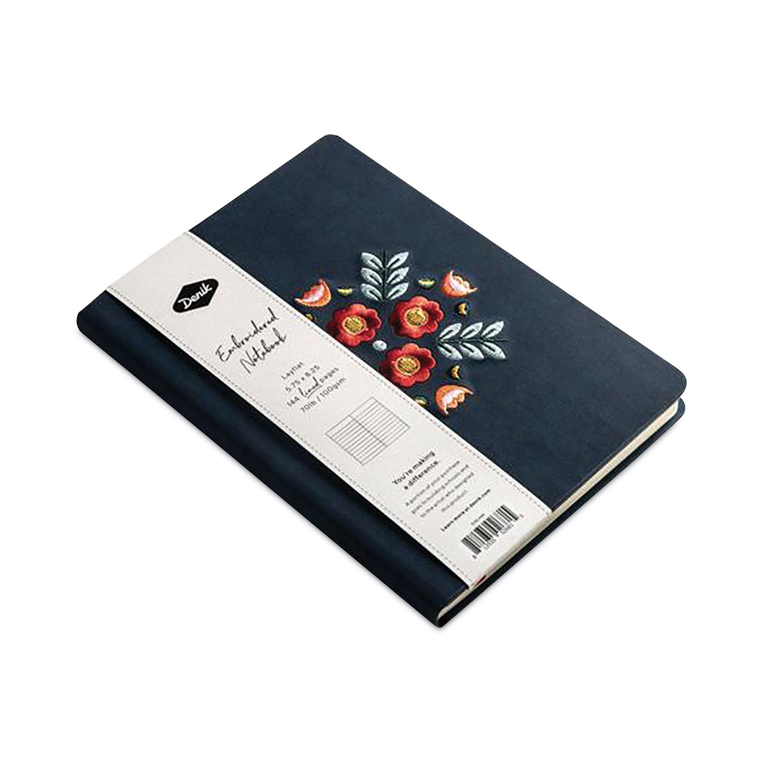 vegan-suede-layflat-hardbound-journal-evelyns-floral-bouquet-college-rule-dark-blue-multicolor-cover-72-8-x-55-sheets_dnkahbc550l - 2