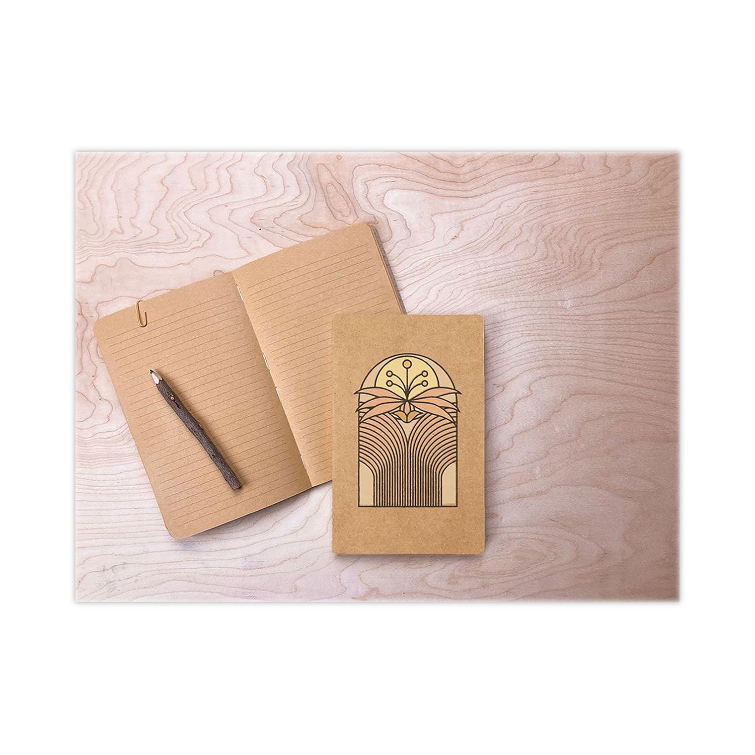 kraft-layflat-softcover-notebook-desert-bloom-artwork-medium-college-rule-desert-sand-multicolor-cover-72-8-x-5-sheets_dnkklc1166kl - 2