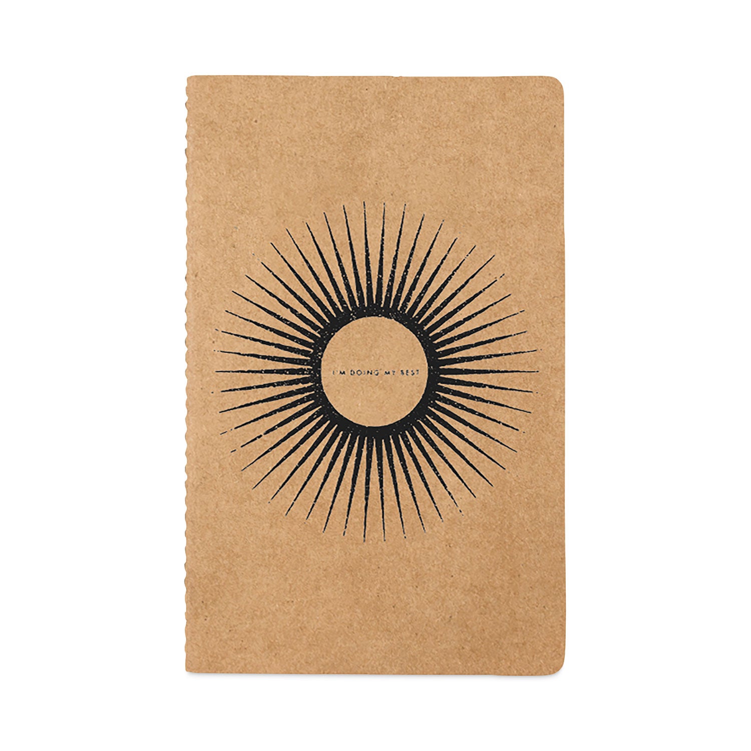 kraft-layflat-softcover-notebook-im-doing-my-best-medium-college-rule-desert-sand-black-cover-72-8-x-5-sheets_dnkklc1167kl - 1