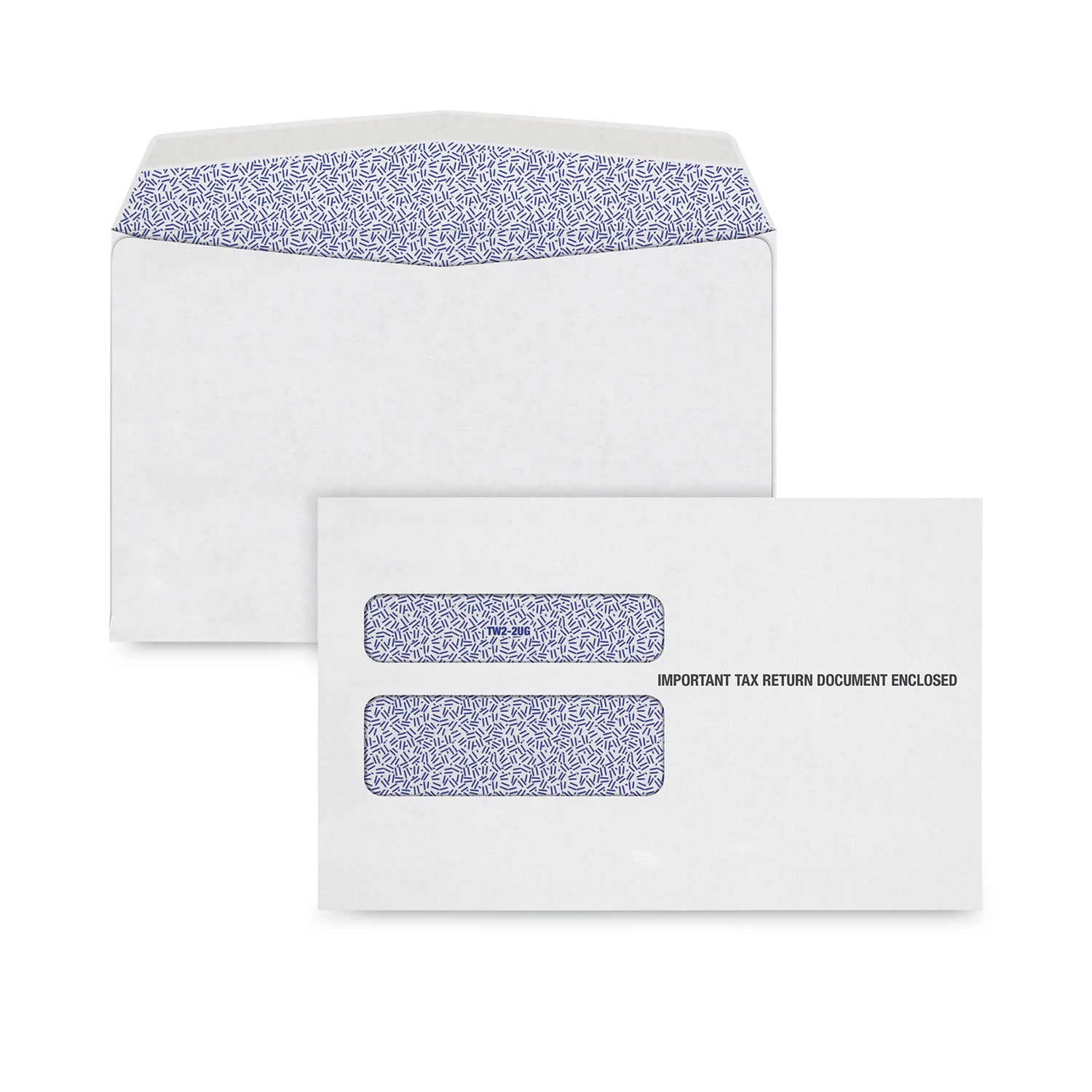 w-2-laser-double-window-envelope-commercial-flap-gummed-closure-563-x-9-white-100-pack_top7985e100 - 1