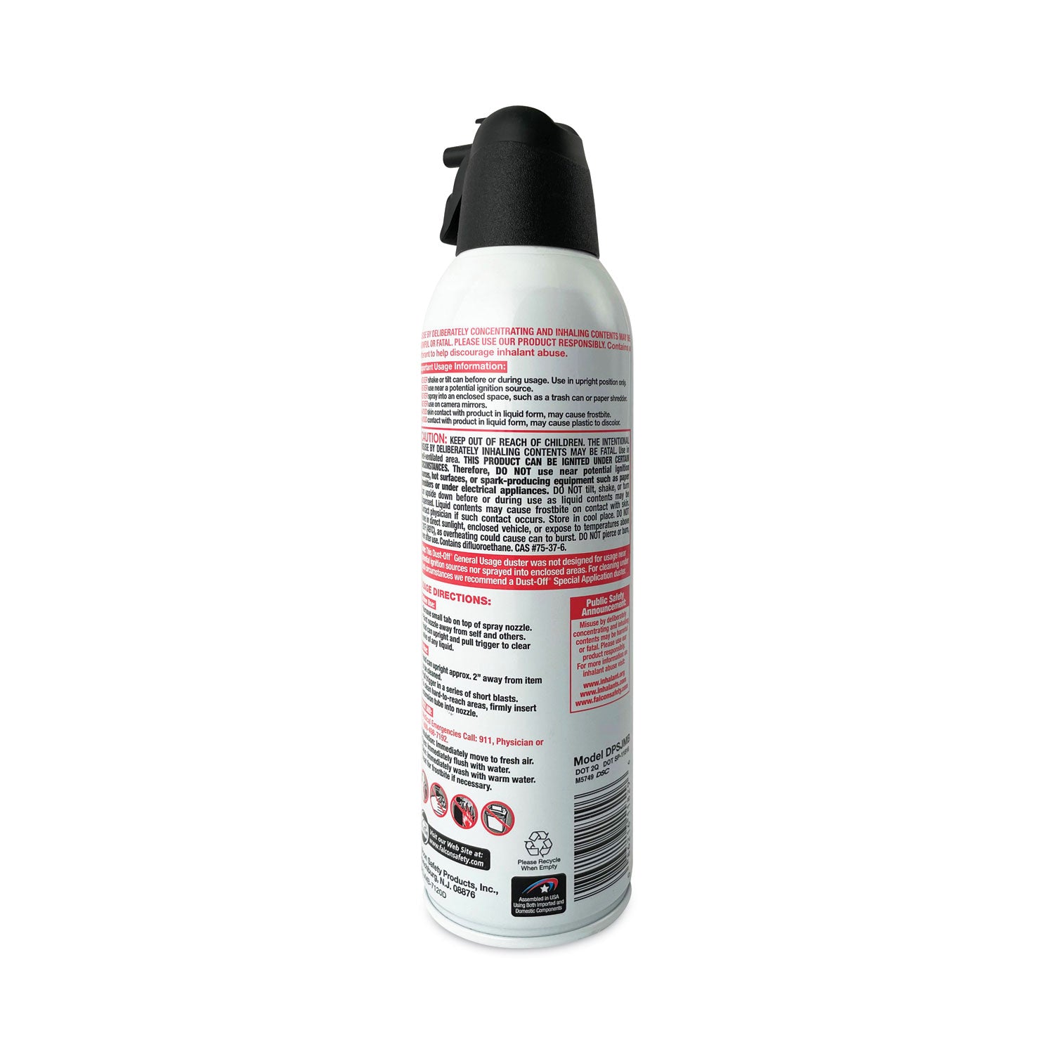 Disposable Compressed Air Duster, 17 oz Can -