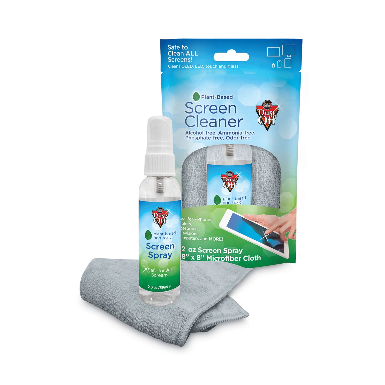 Laptop Computer Cleaning Kit, 50 mL Spray/Microfiber Cloth -