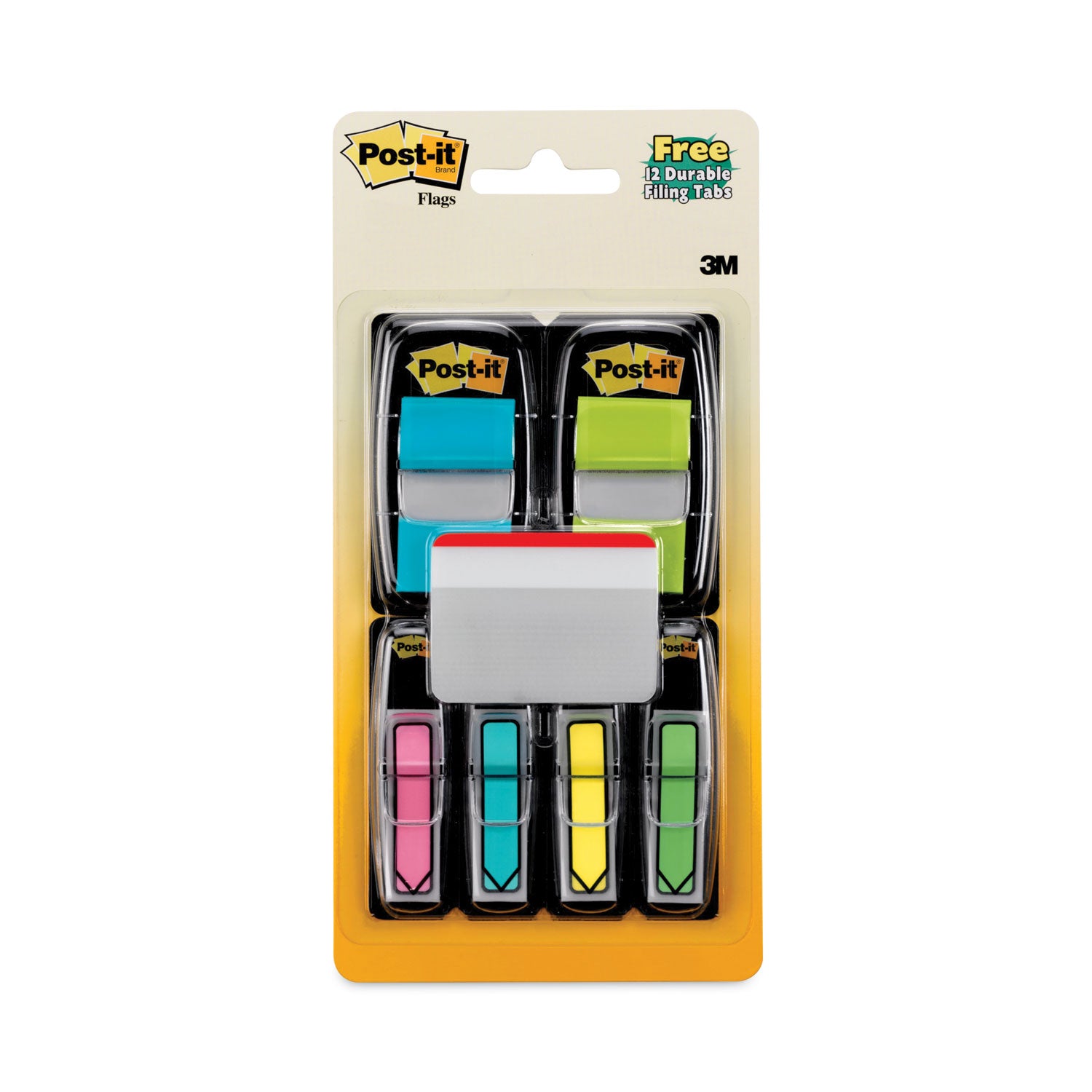 Page Flag Value Pack, Assorted, 96 0.5" Arrow, 100 1" Flags, 12 2" Filing Tabs -