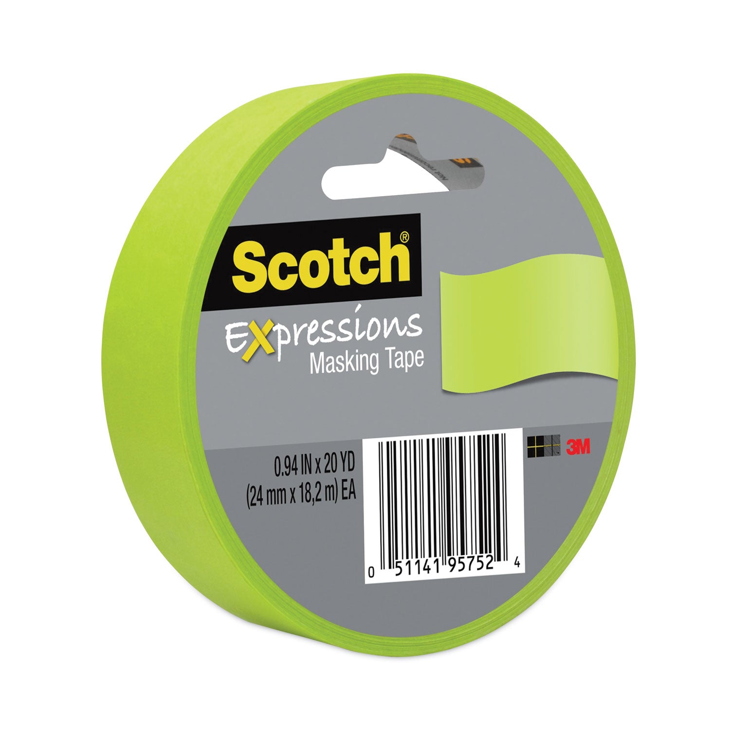 expressions-masking-tape-3-core-094-x-20-yds-lemon-lime_mmm3437grn - 1