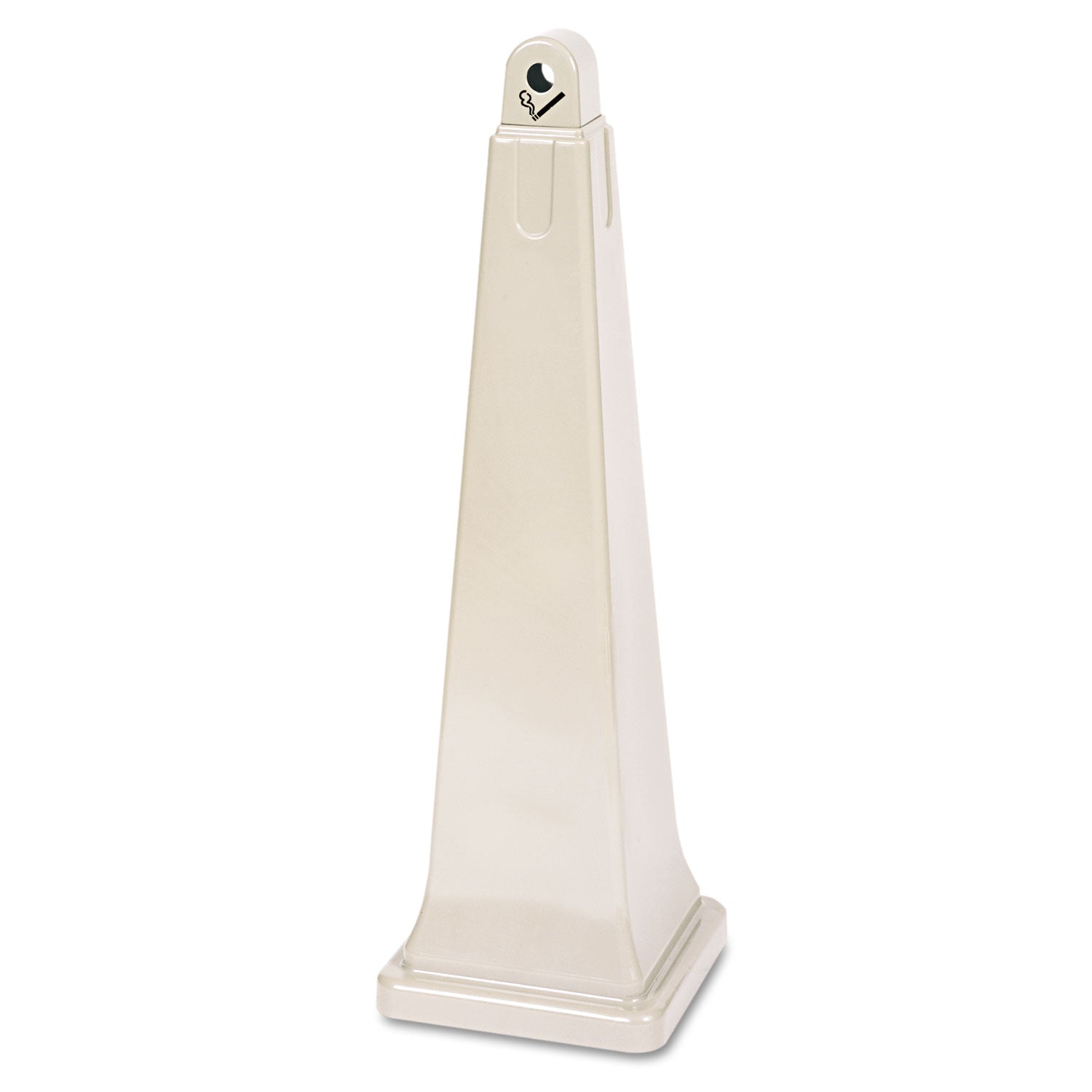 GroundsKeeper Cigarette Waste Collector, Pyramid, 1 gal, 12.25 x 39.75, Beige -