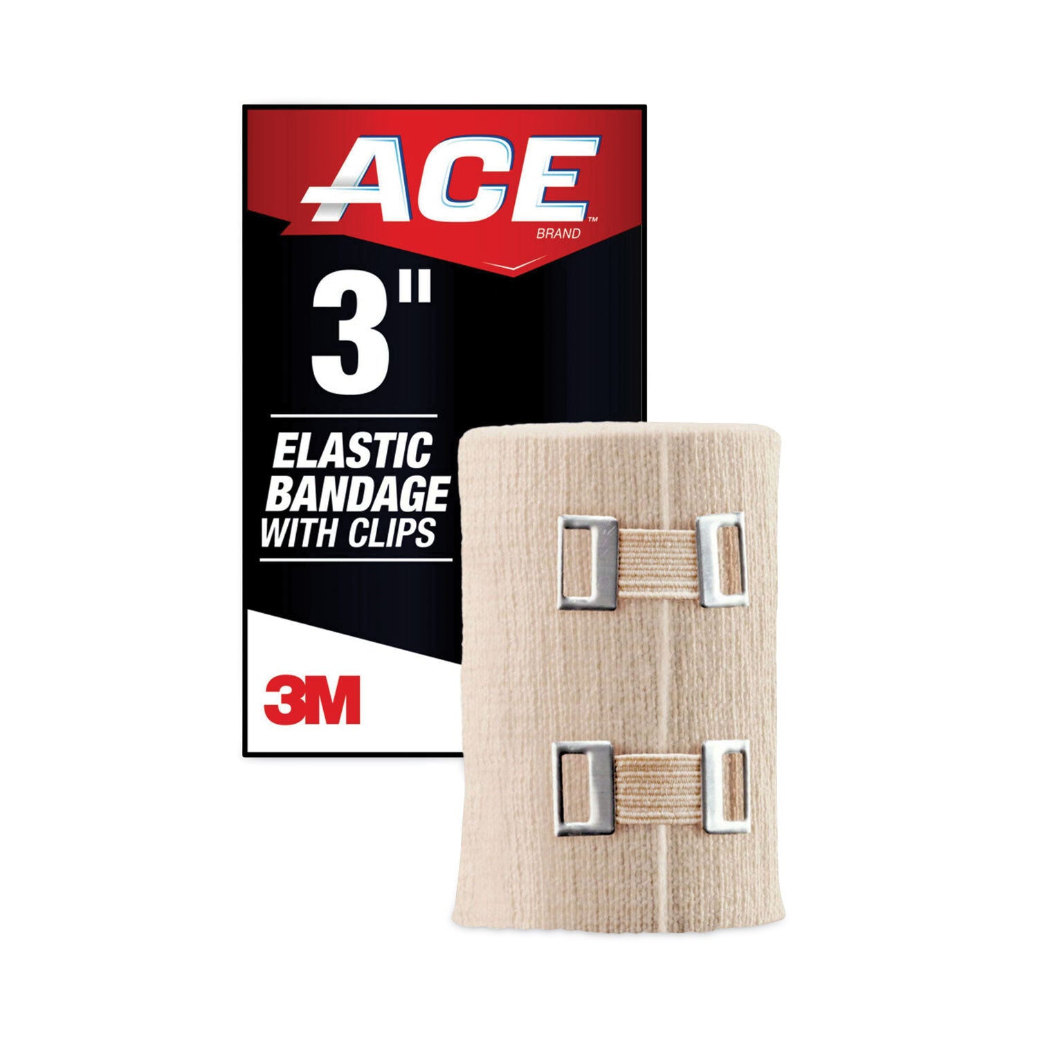 Elastic Bandage with E-Z Clips, 3 x 64 -