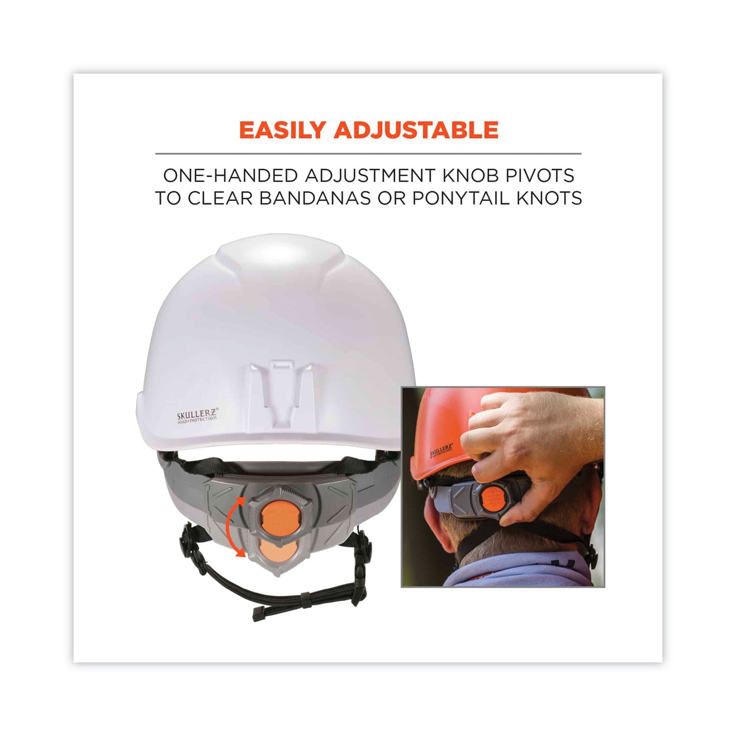skullerz-8974led-class-e-safety-helmet-w-8981-universal-led-headlamp-6-pt-ratchet-susp-white-ships-in-1-3-business-days_ego60201 - 2