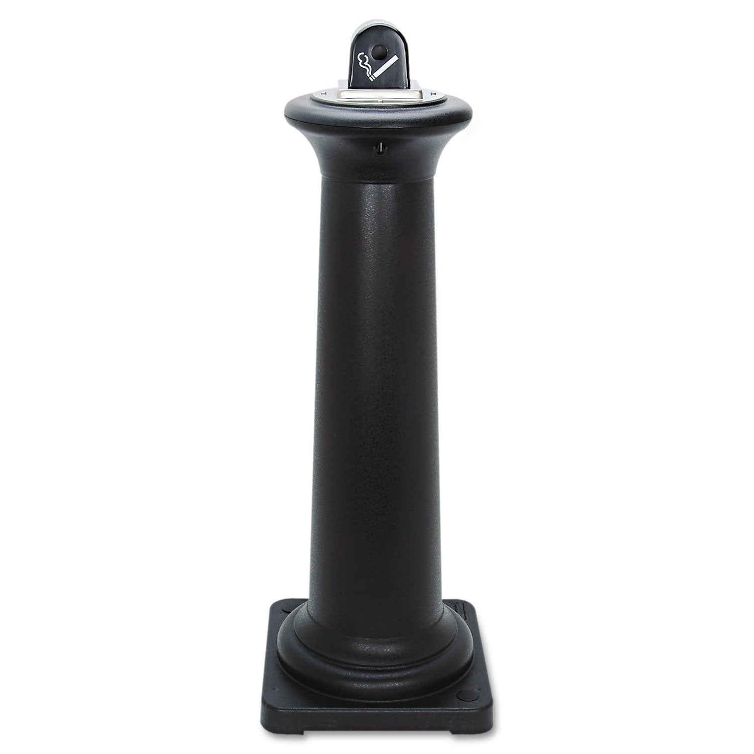 GroundsKeeper Tuscan Receptacle, 22.05 gal, 13 dia x 38.38h, Black -