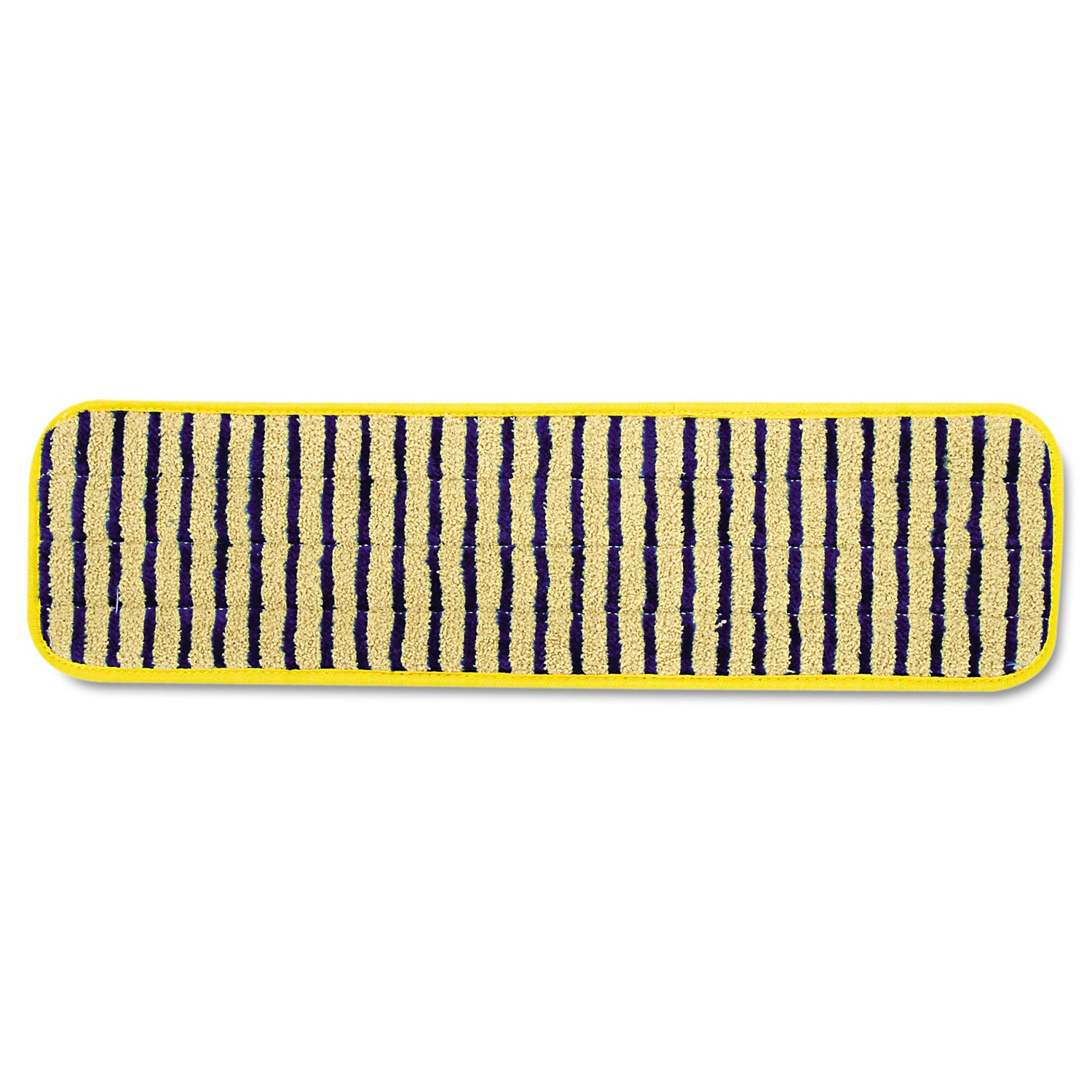 Microfiber Scrubber Pad, Vertical Polyprolene Stripes, 18", Yellow, 6/Carton -