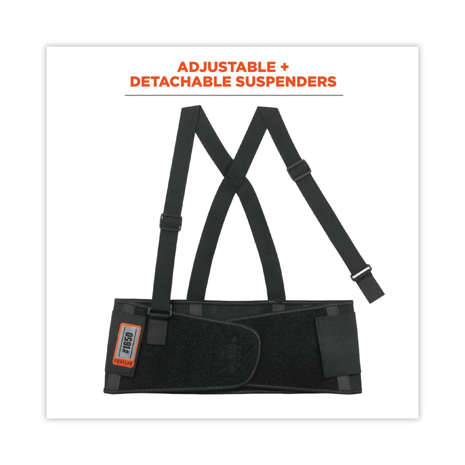 ProFlex 1650 Economy Elastic Back Support Brace, X-Small, 20" to 25" Waist, Black, Ships in 1-3 Business Days -