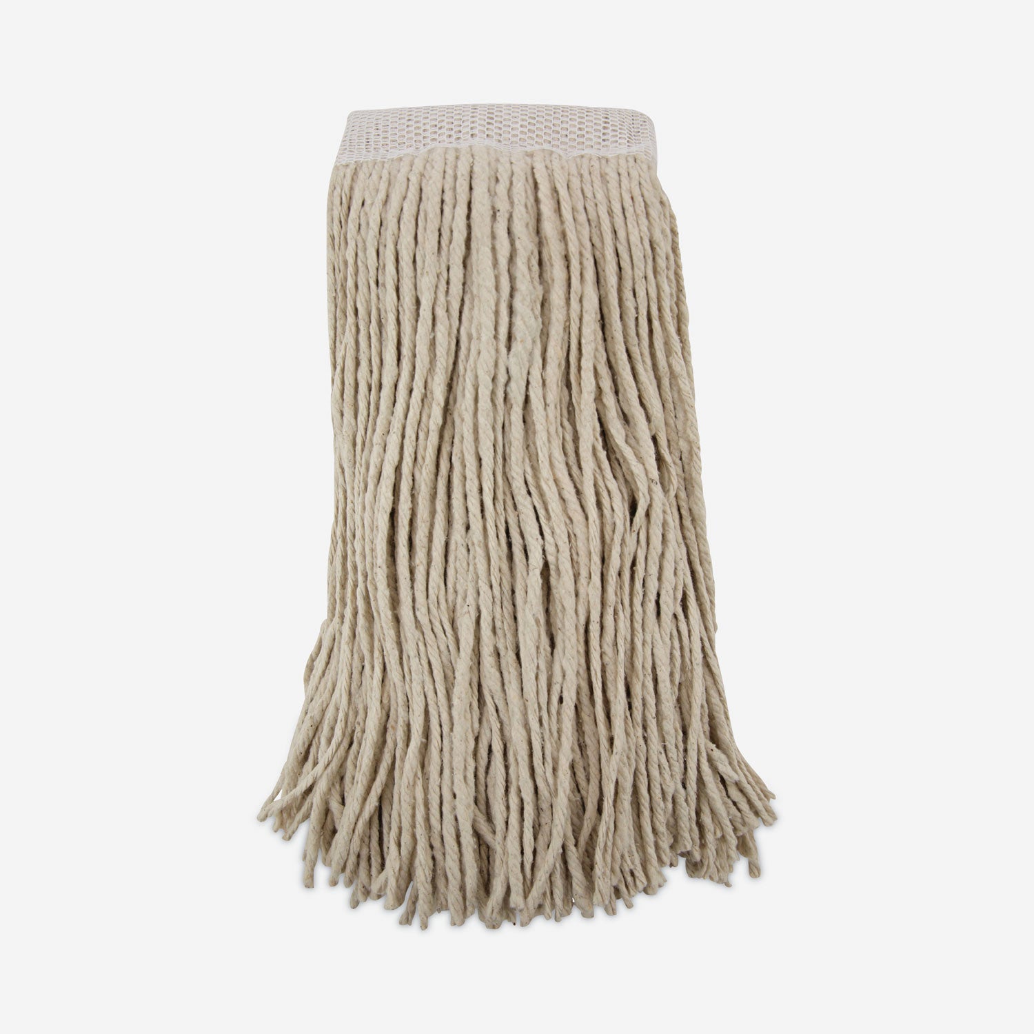 Mop Head, Premium Saddleback Head, Cotton Fiber, 24 oz, White, 12/Carton -