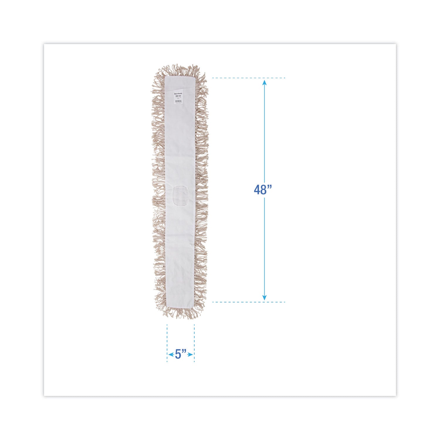 Industrial Dust Mop Head, Hygrade Cotton, 48w x 5d, White -