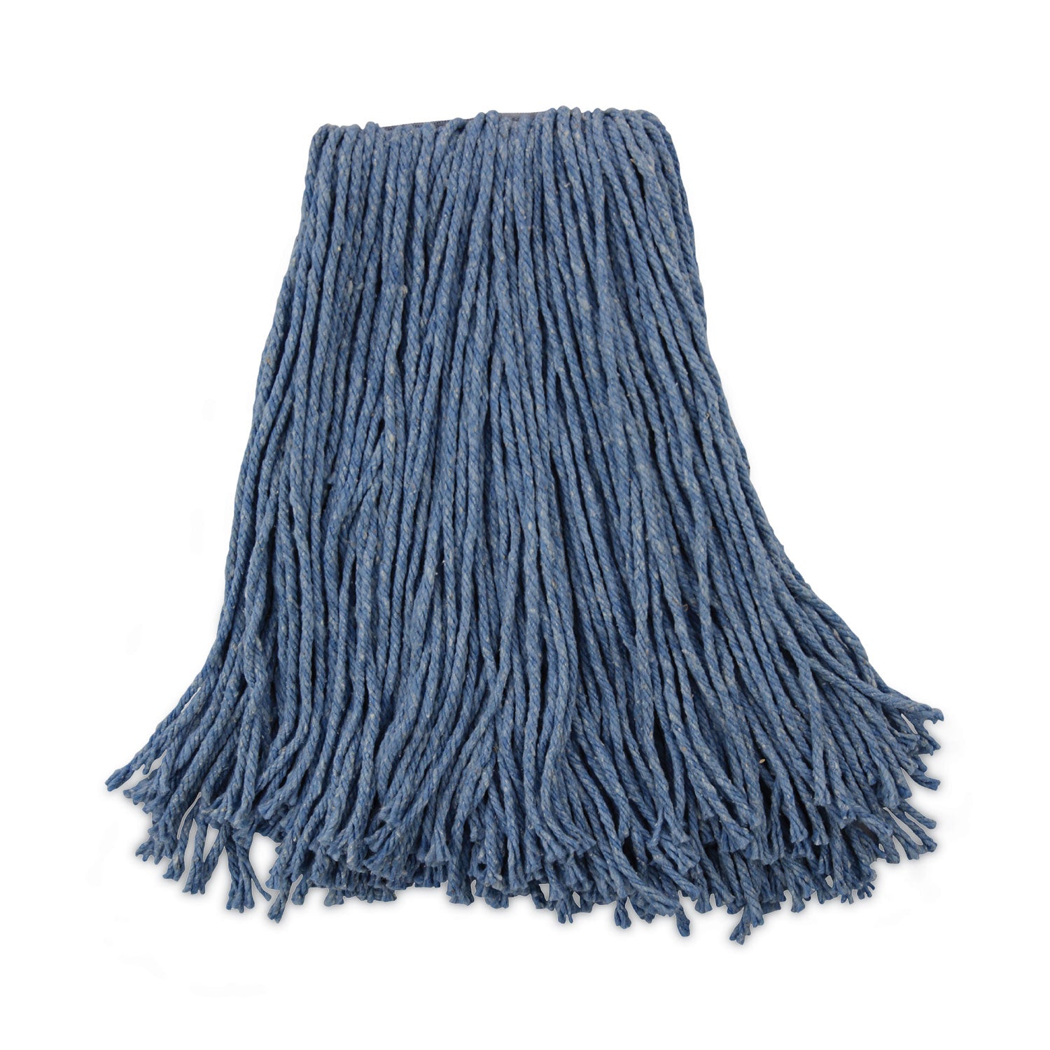 Mop Head, Standard Head, Cotton/Synthetic Fiber, Cut-End, #20, Blue, 12/Carton -