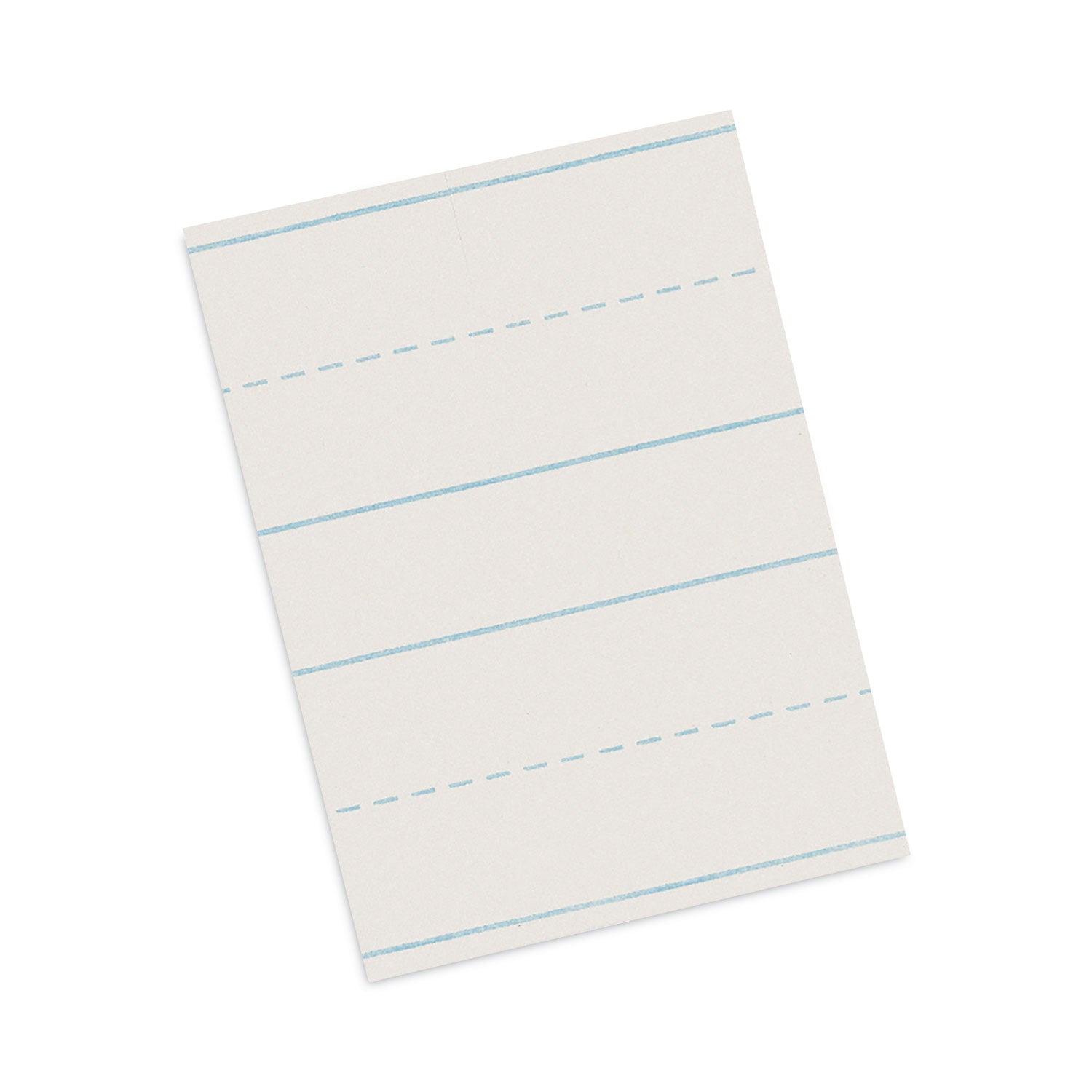 Skip-A-Line Ruled Newsprint Paper, 3/4" Two-Sided Long Rule, 8.5 x 11, 500/Ream -