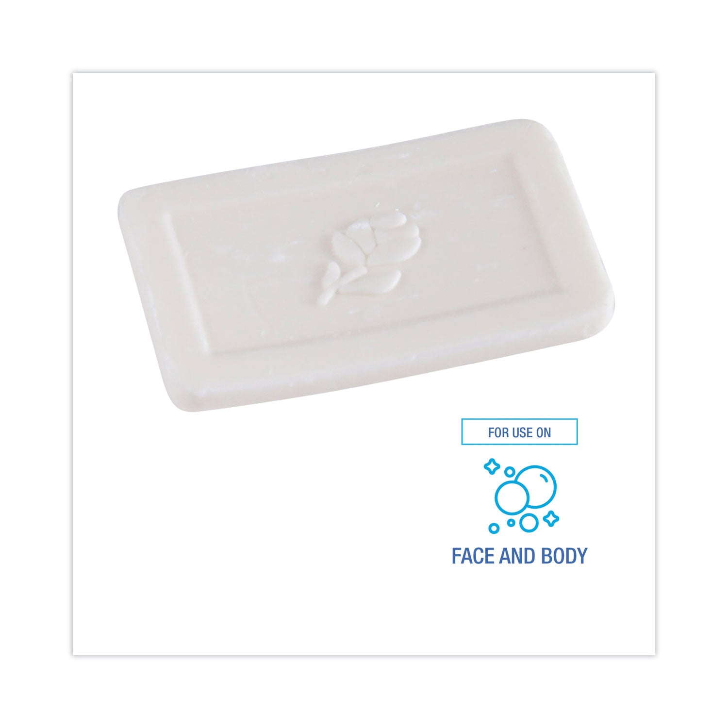 Face and Body Soap, Flow Wrapped, Floral Fragrance, # 3/4 Bar, 1,000/Carton - 2