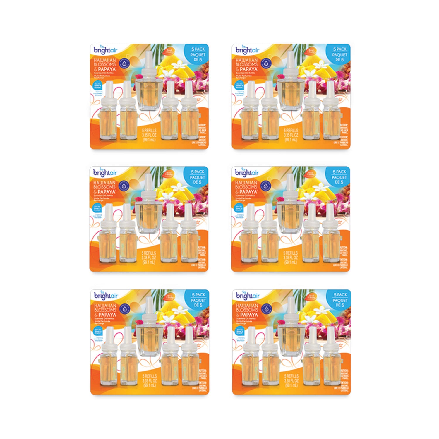 electric-scented-oil-air-freshener-refill-hawaiian-blossoms-and-papaya-067-oz-bottle-5-pack-6-pack-carton_bri900668ct - 2