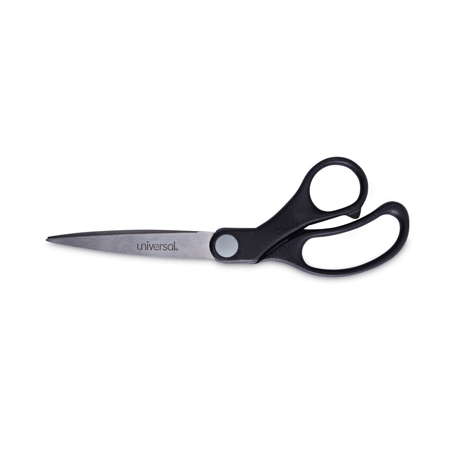Stainless Steel Office Scissors, 8.5" Long, 3.75" Cut Length, Black Offset Handle -
