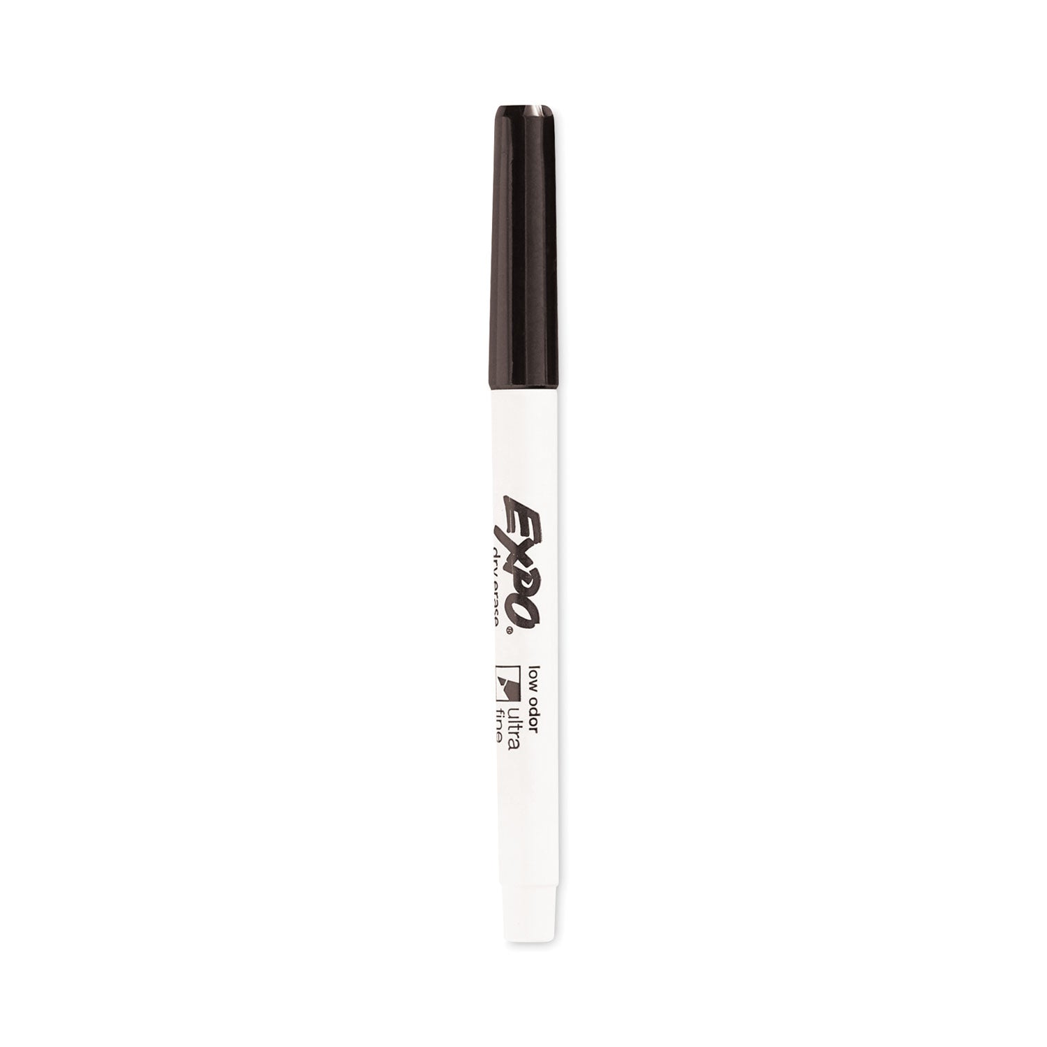 Low-Odor Dry-Erase Marker, Extra-Fine Bullet Tip, Black -