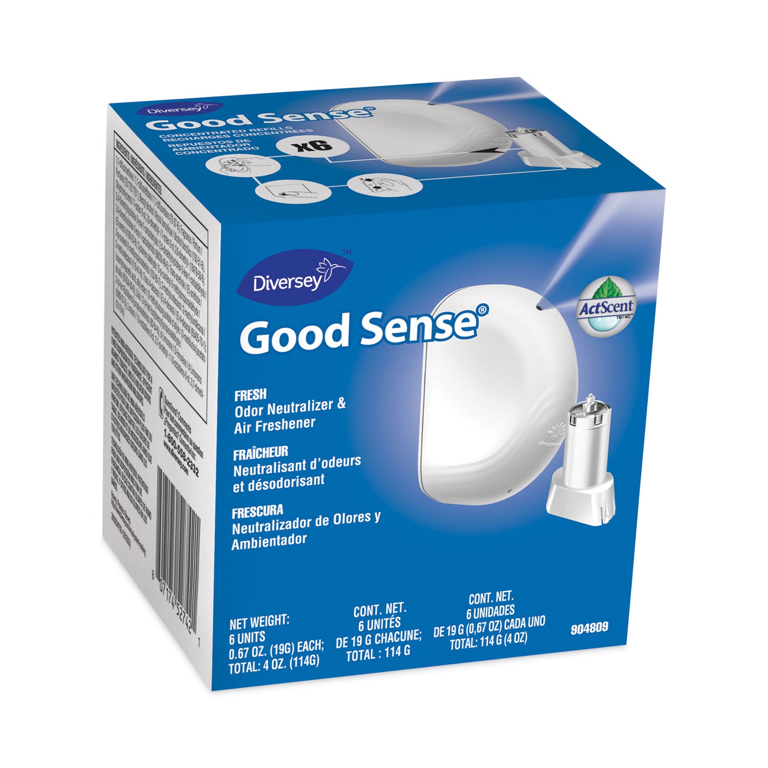 good-sense-automatic-spray-system-fresh-scent-yellow-067-oz-cartridge-12-carton_dvo101109644 - 1