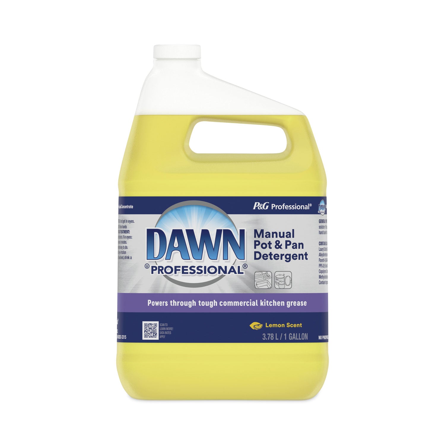 Manual Pot/Pan Dish Detergent, Lemon, 4/Carton -