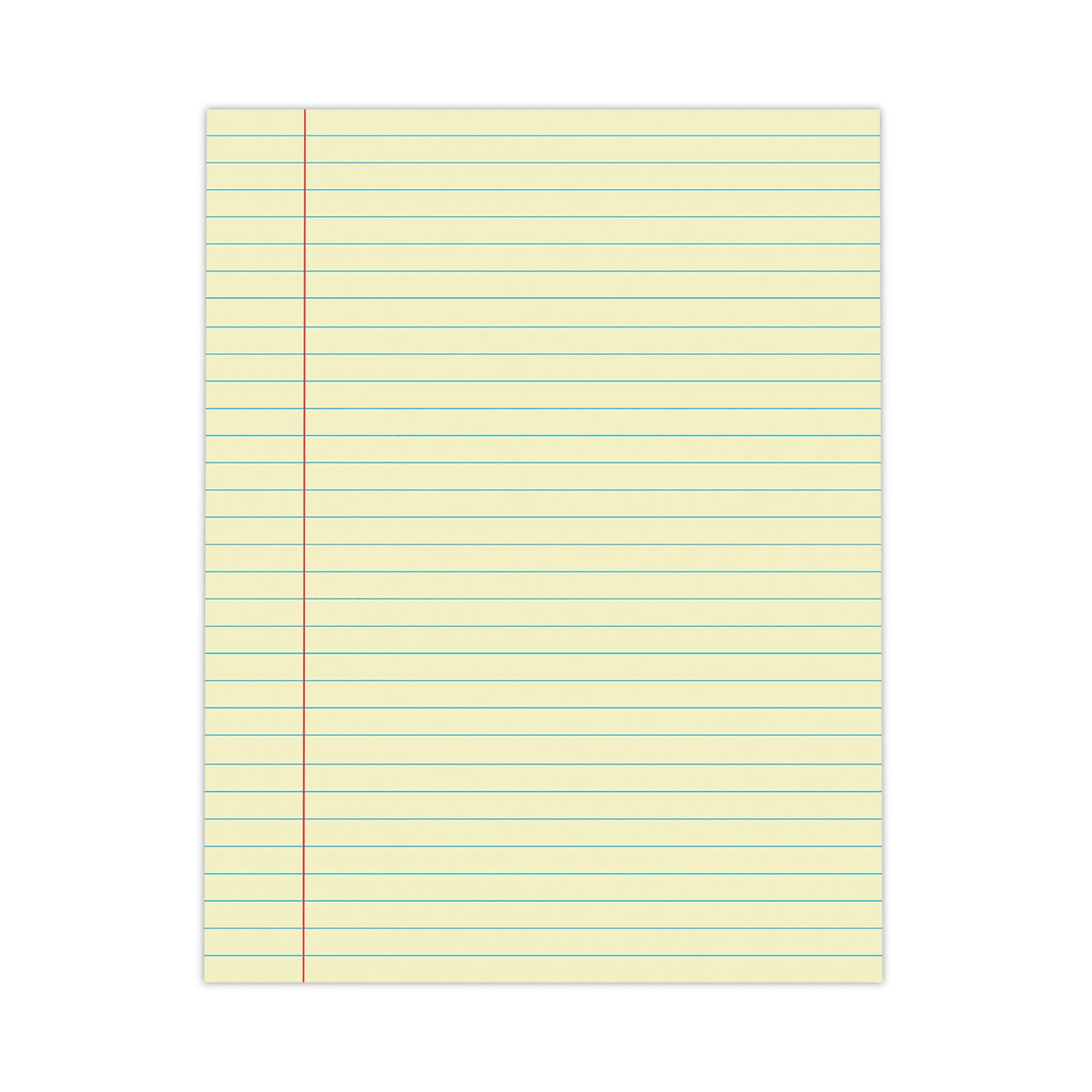 Glue Top Pads, Wide/Legal Rule, 50 Canary-Yellow 8.5 x 11 Sheets, Dozen -