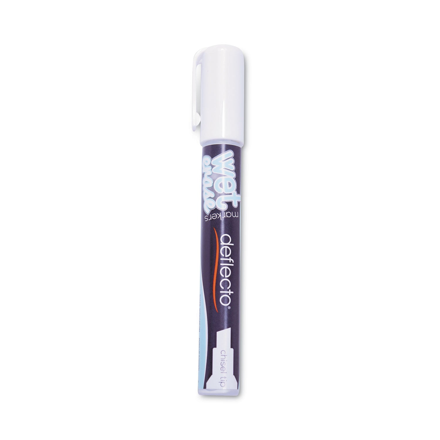 Wet Erase Markers, Medium Chisel Tip, White, 4/Pack -