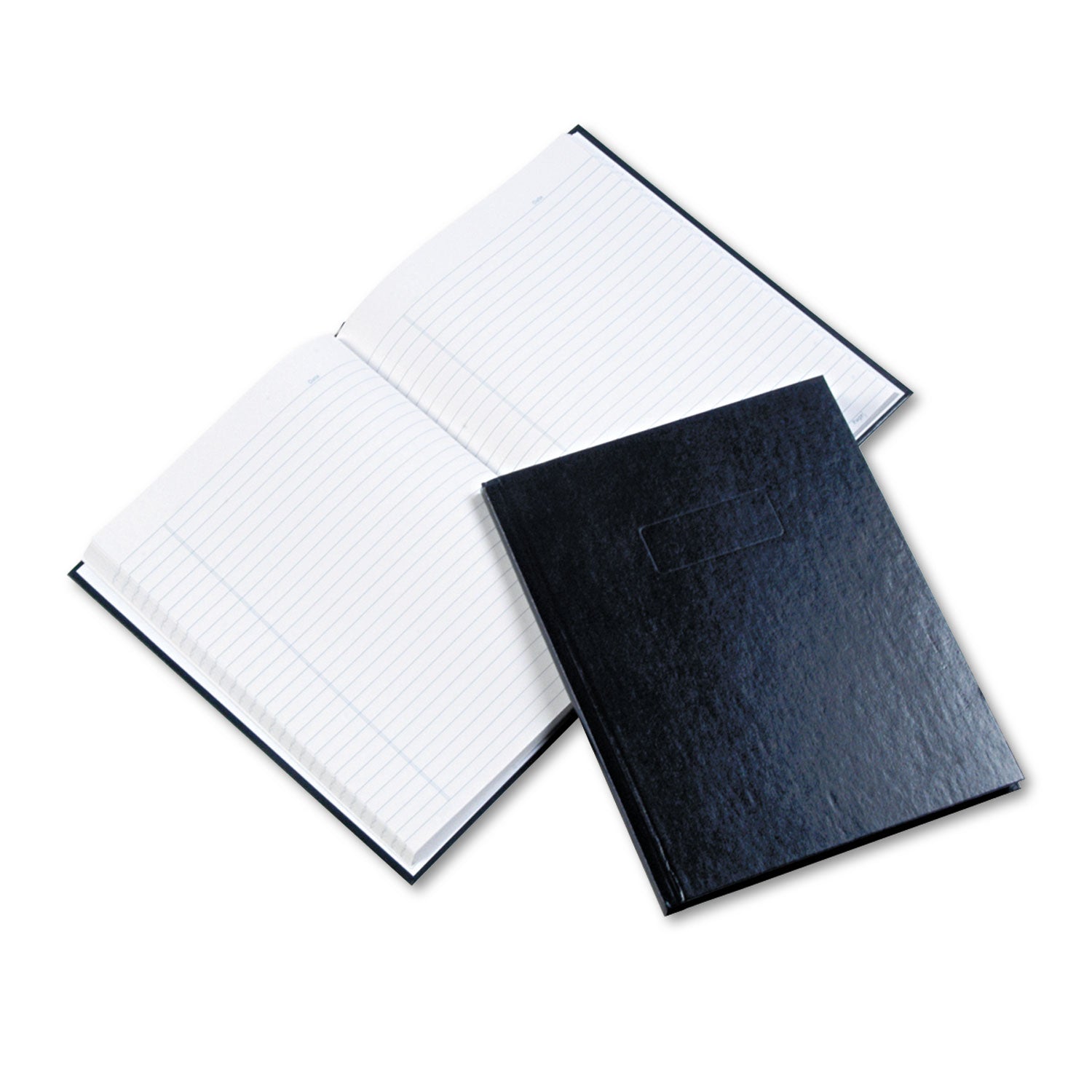 Business Notebook with Self-Adhesive Labels, 1-Subject, Medium/College Rule, Blue Cover, (192) 9.25 x 7.25 Sheets -