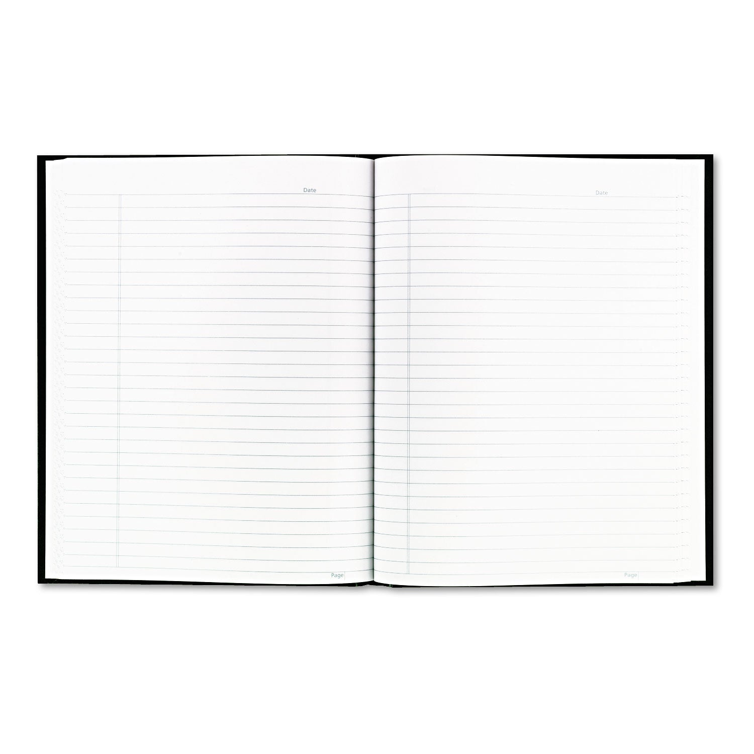 Business Notebook with Self-Adhesive Labels, 1-Subject, Medium/College Rule, Black Cover, (192) 9.25 x 7.25 Sheets -