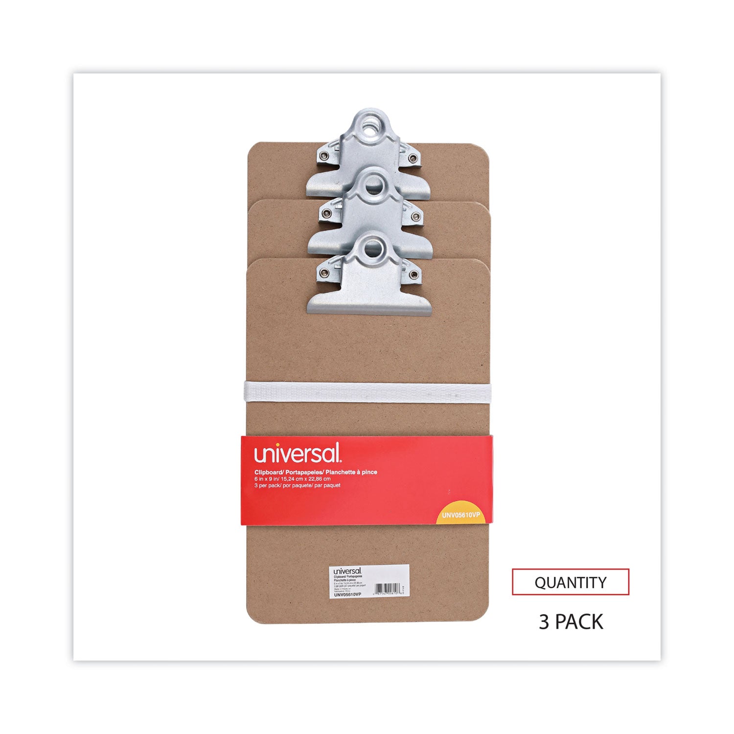 hardboard-clipboard-075-clip-capacity-holds-5-x-8-sheets-brown-3-pack_unv05610vp - 2